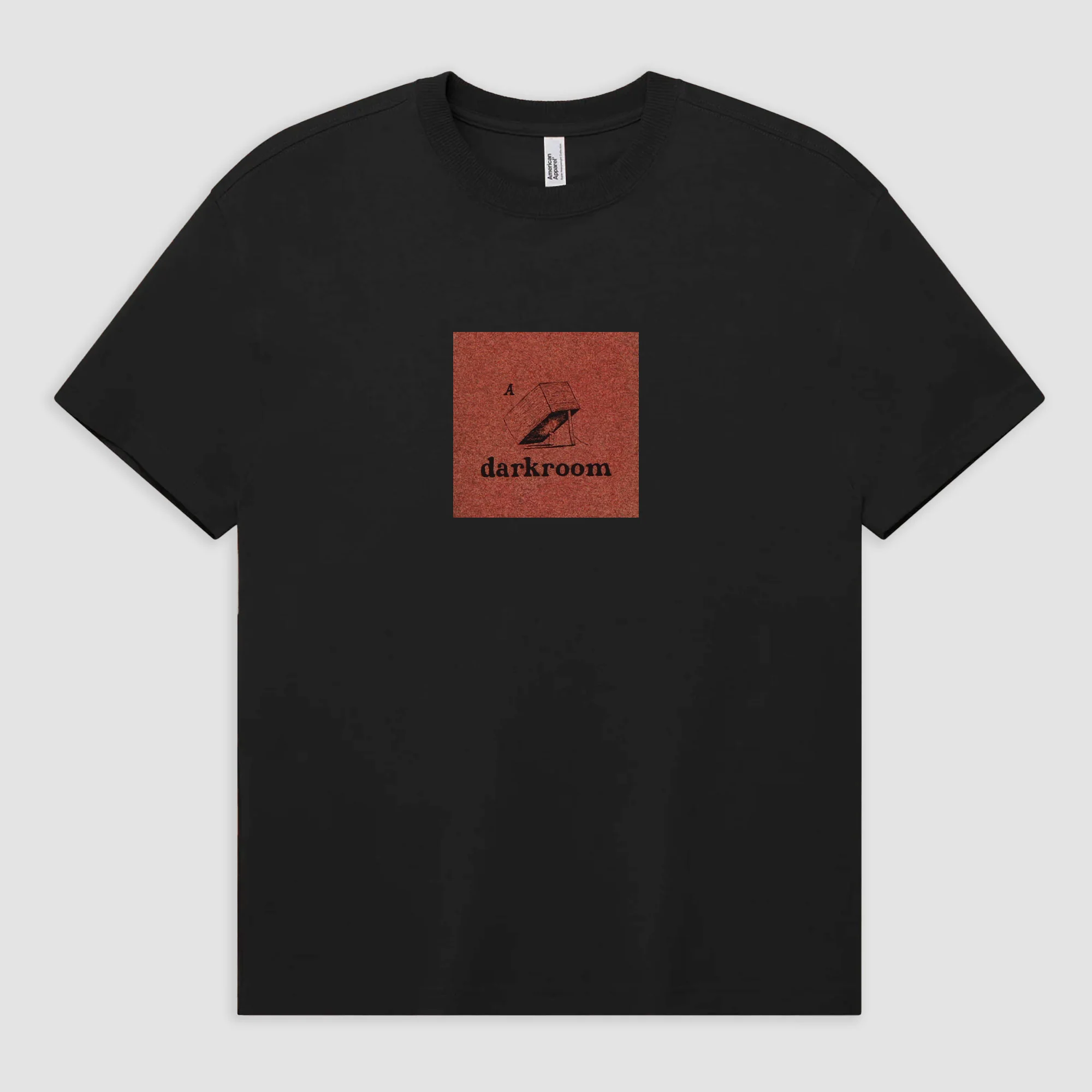 A Darkroom Red Screen Print Tee - Black