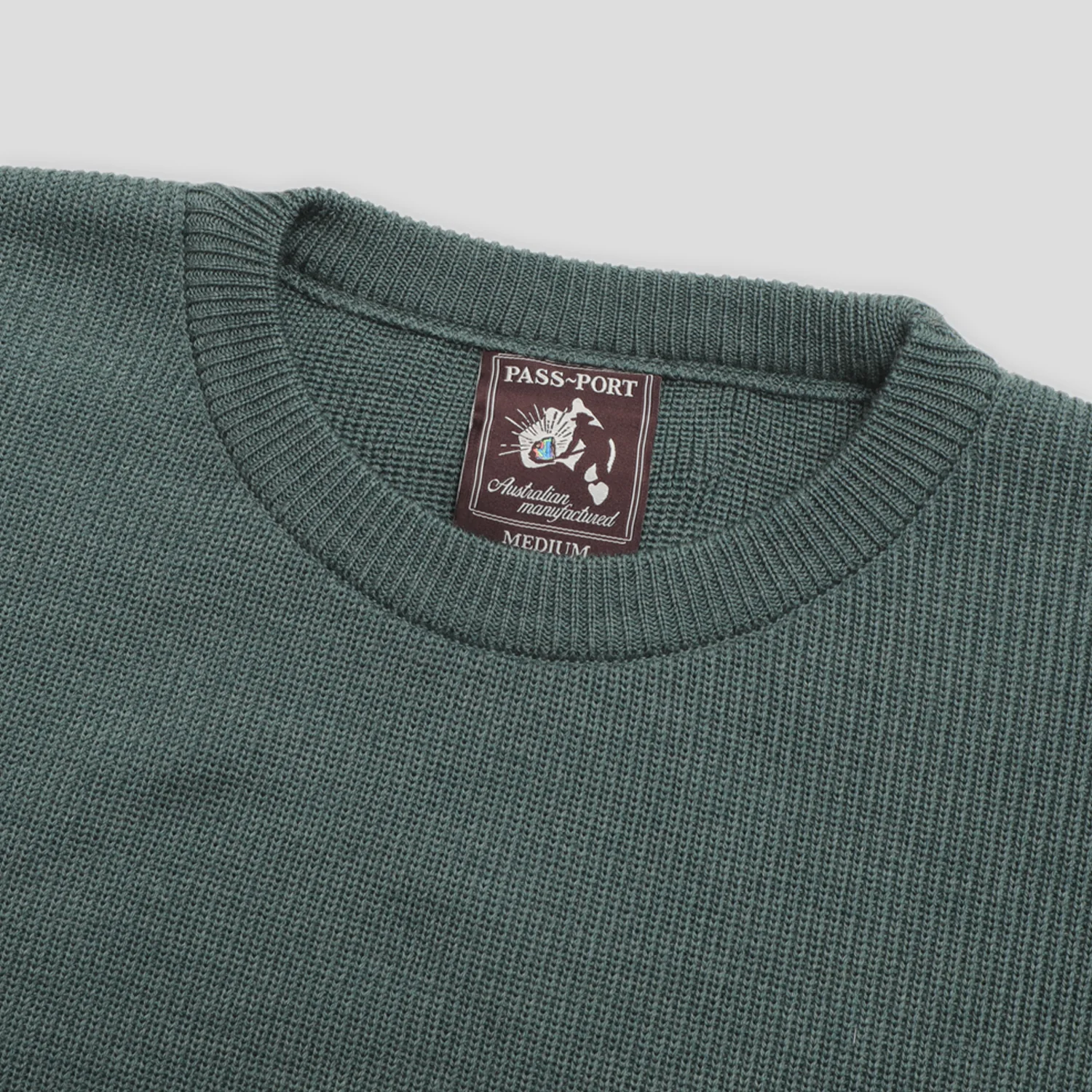 Pass~Port Australian Manufactured Woolen Sweater - Moss - Image 3
