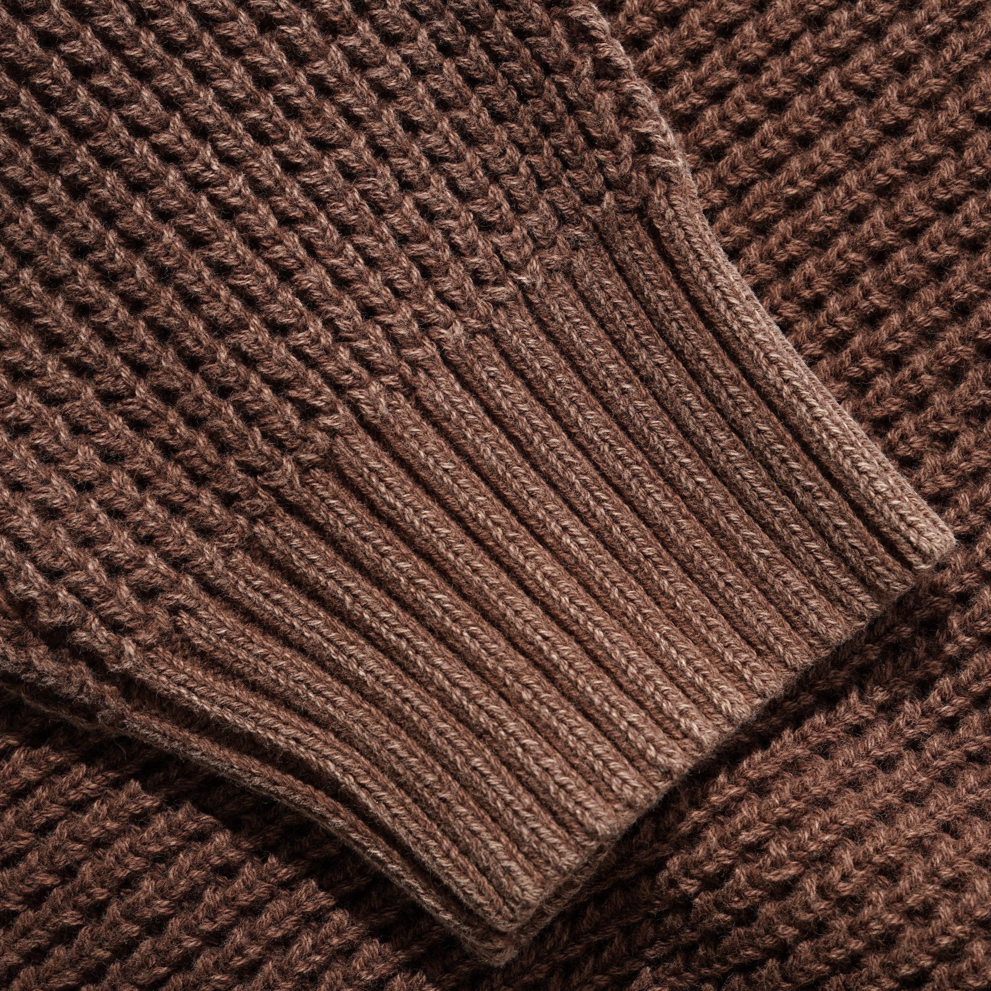 Butter Goods Distressed Waffle Knit Sweater - Washed Bark - Image 2