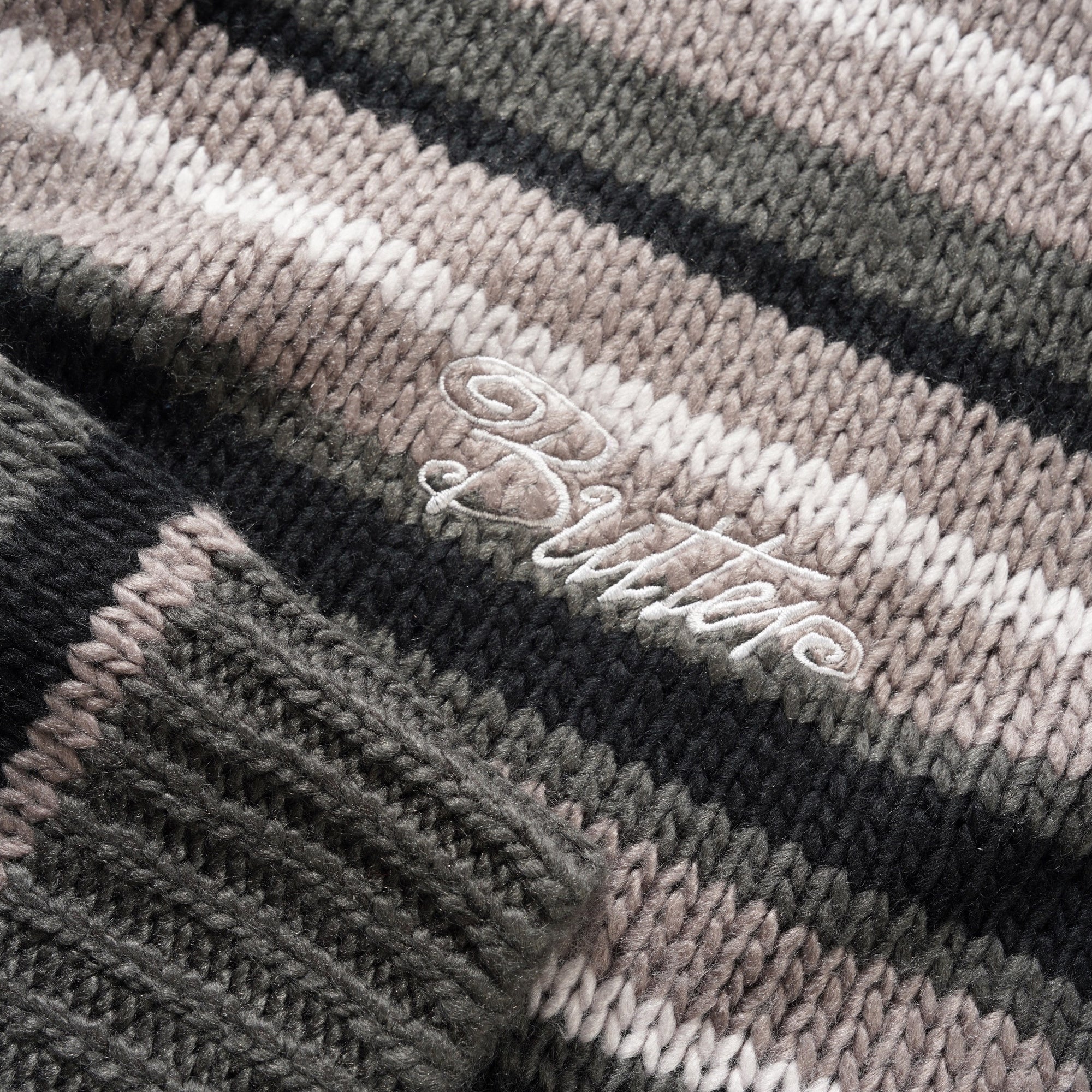 Butter Goods Ombre Stripe Knit Sweater - Black - Image 2