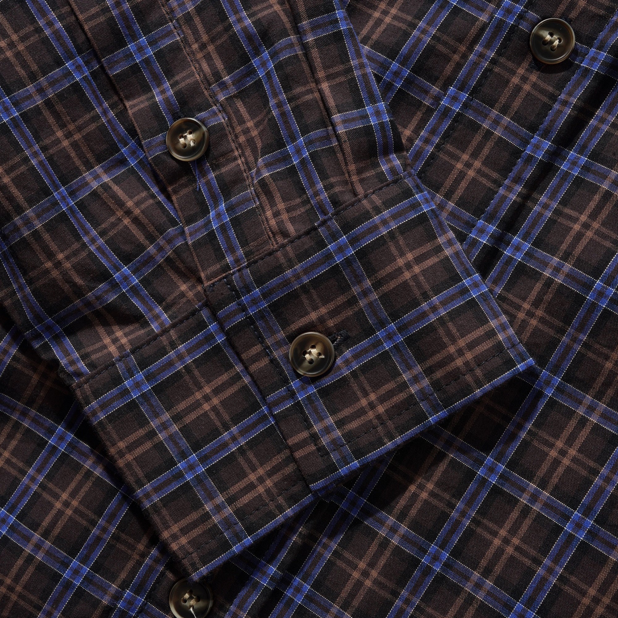 Butter Goods Plaid Shirt - Brown / Cobalt - Image 5
