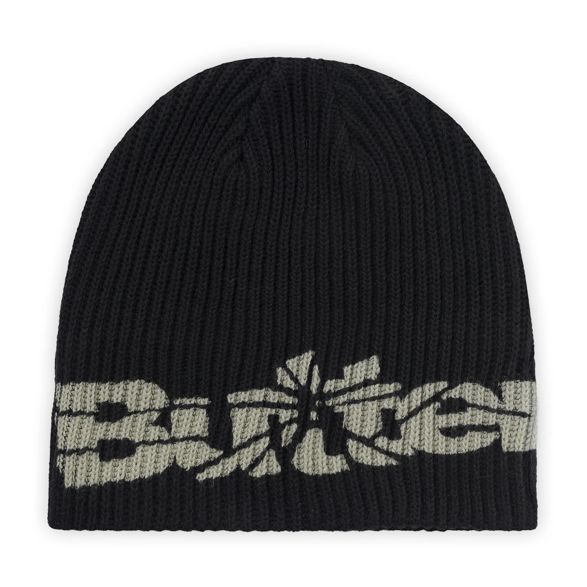 Butter Goods Smashed Logo Knit Skully Beanie - Black