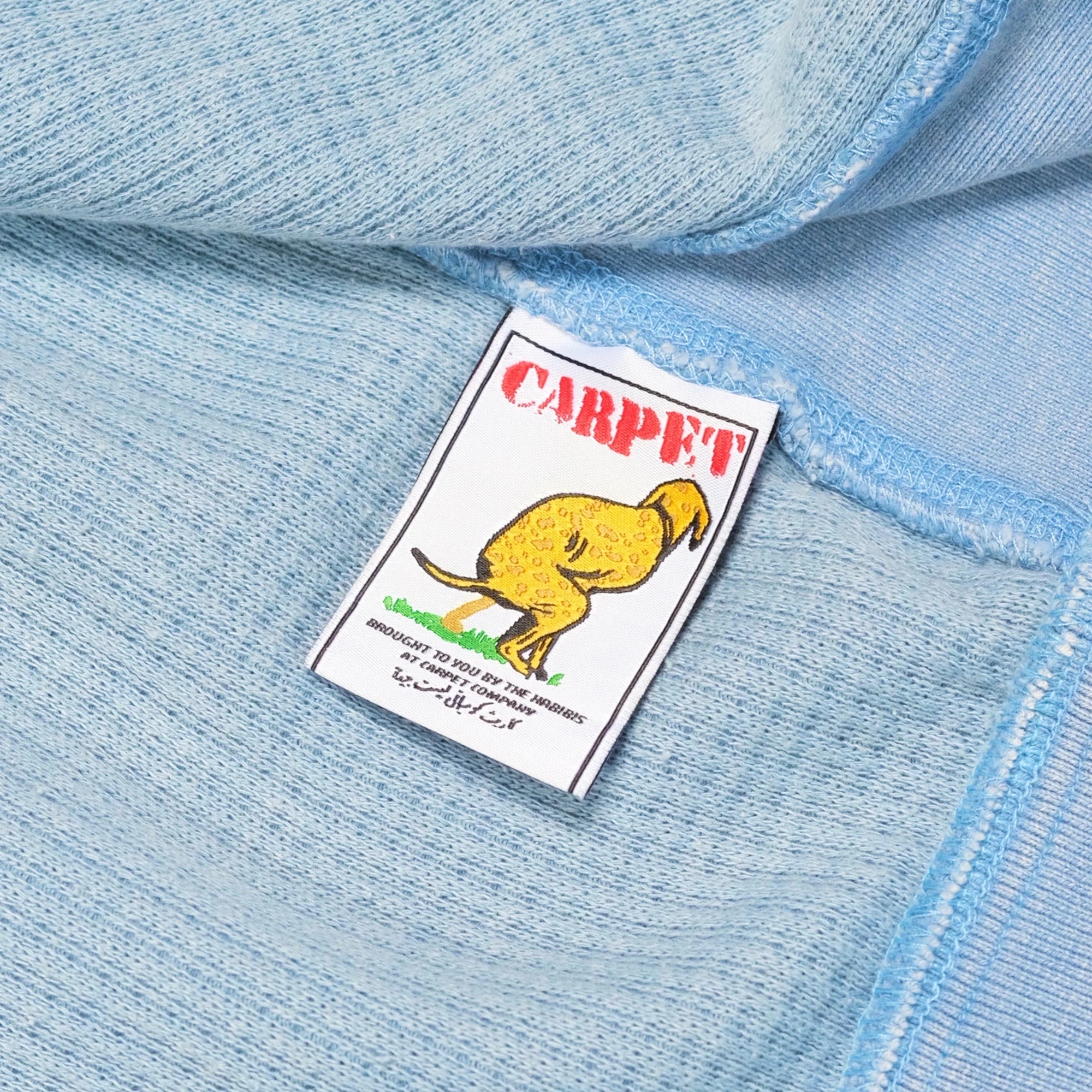 Carpet Company C-Star Double Zip Thermal Hoodie - Baby Blue - Image 4