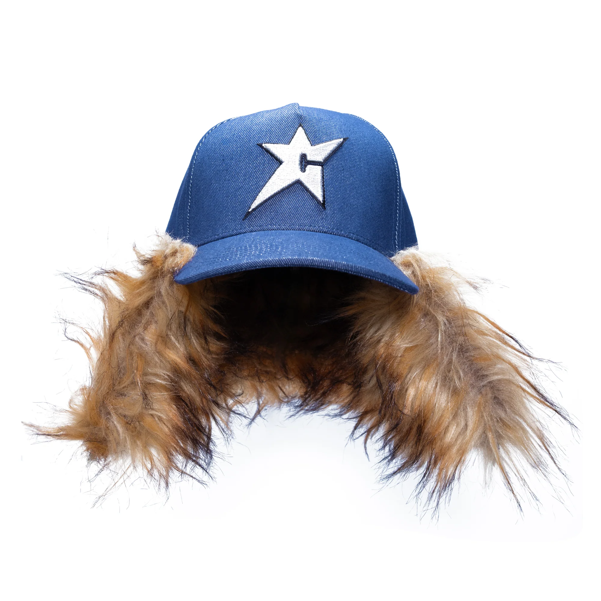 Carpet Company C-Star Fur Hat - Dark Denim - Image 3