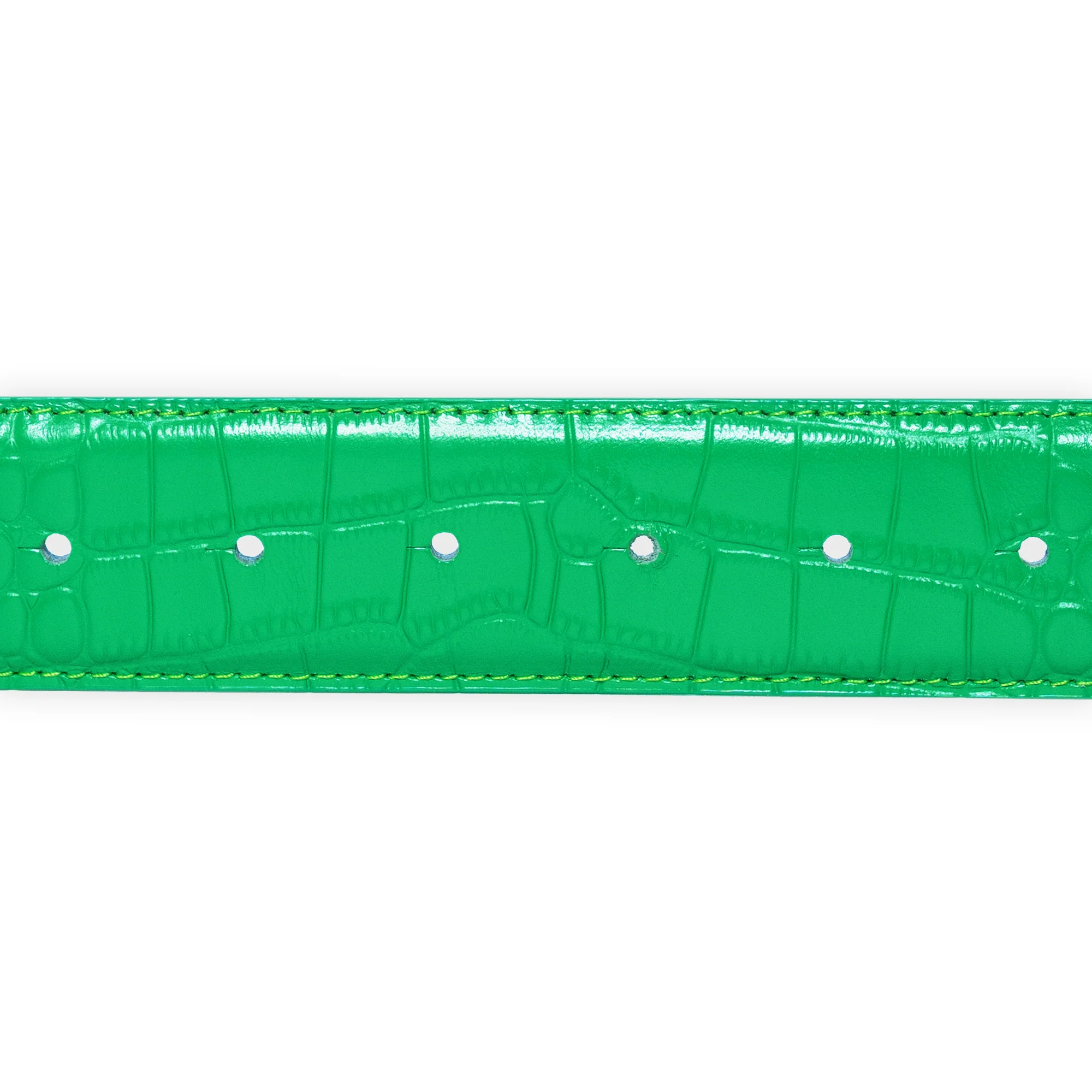 Carpet Company Crocskin Leather Belt - Green - Image 4