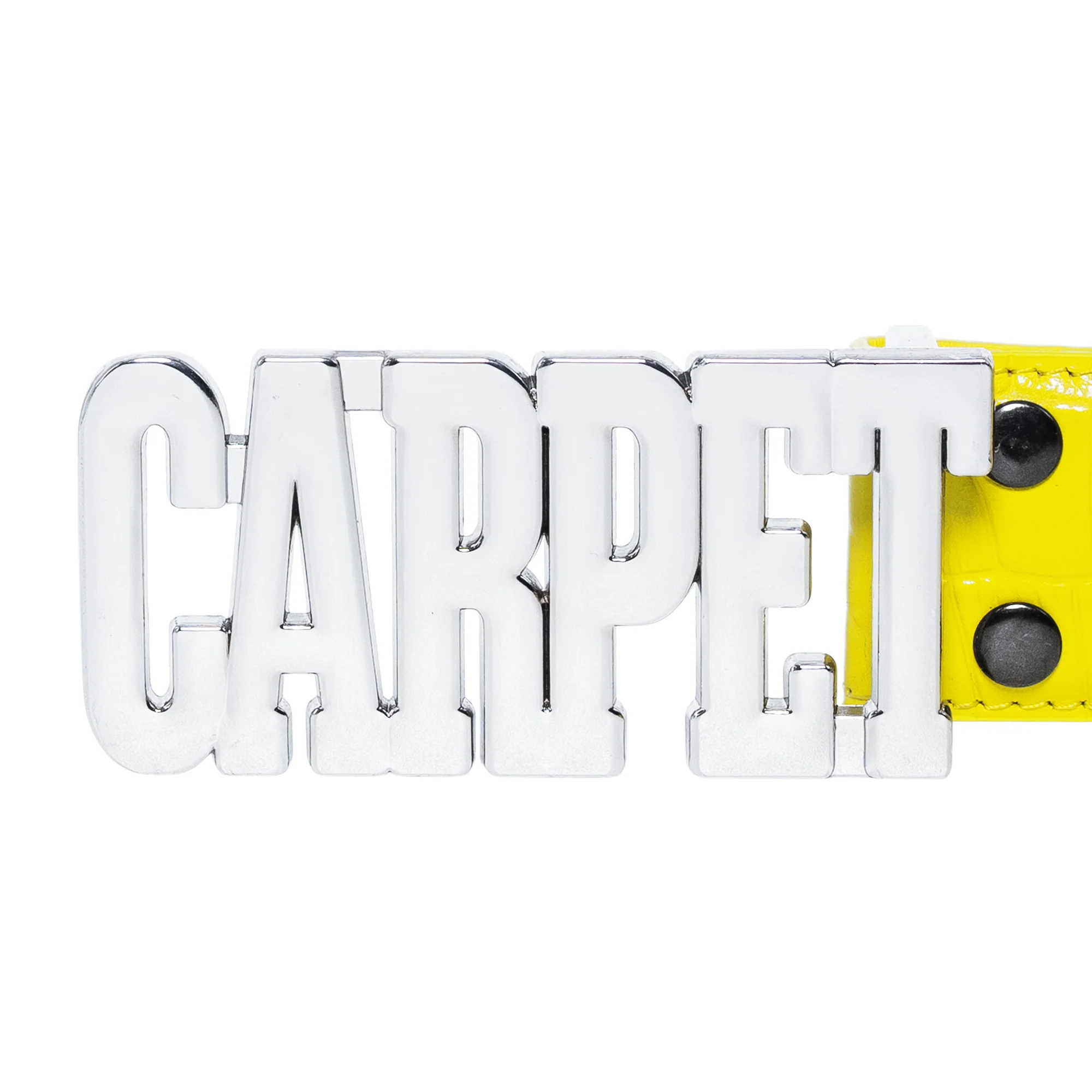 Carpet Company Crocskin Leather Belt - Yellow - Image 2