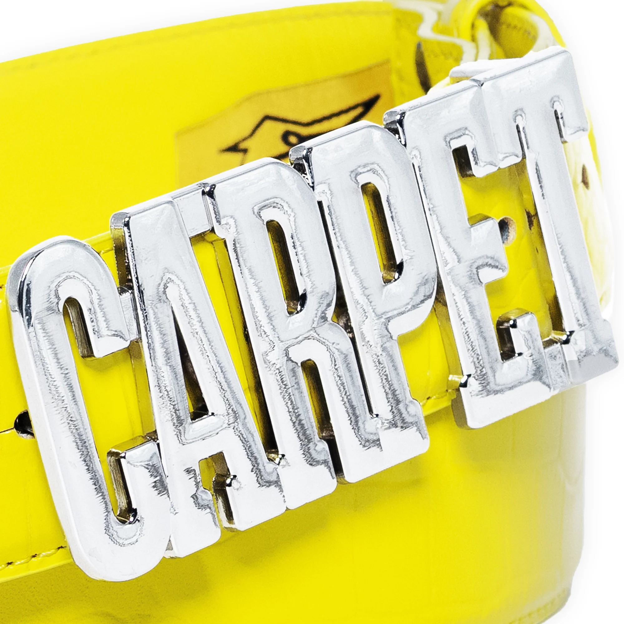 Carpet Company Crocskin Leather Belt - Yellow - Image 3