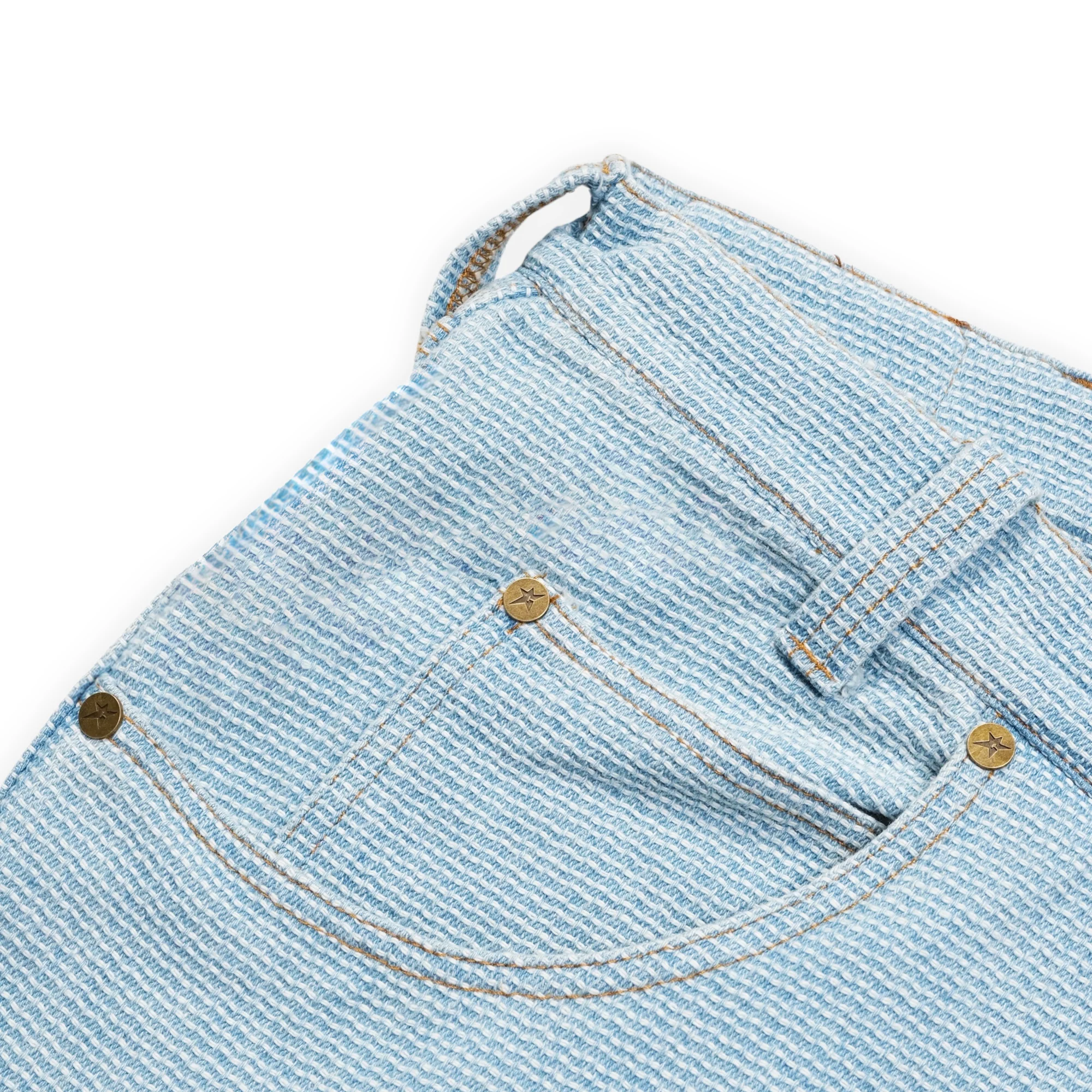 Carpet Company Interlock Stitch Denim Jeans - Blue - Image 7