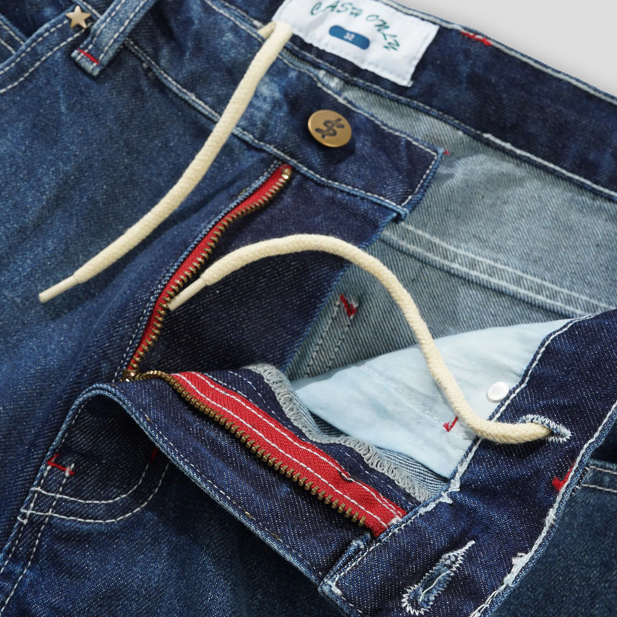 Cash Only Company Denim Jeans - Washed Slub Blue - Image 3