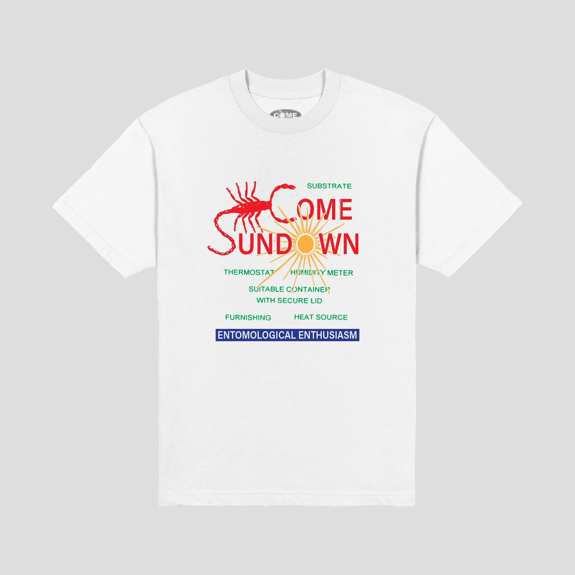 Come Sundown Entomology Tee - White