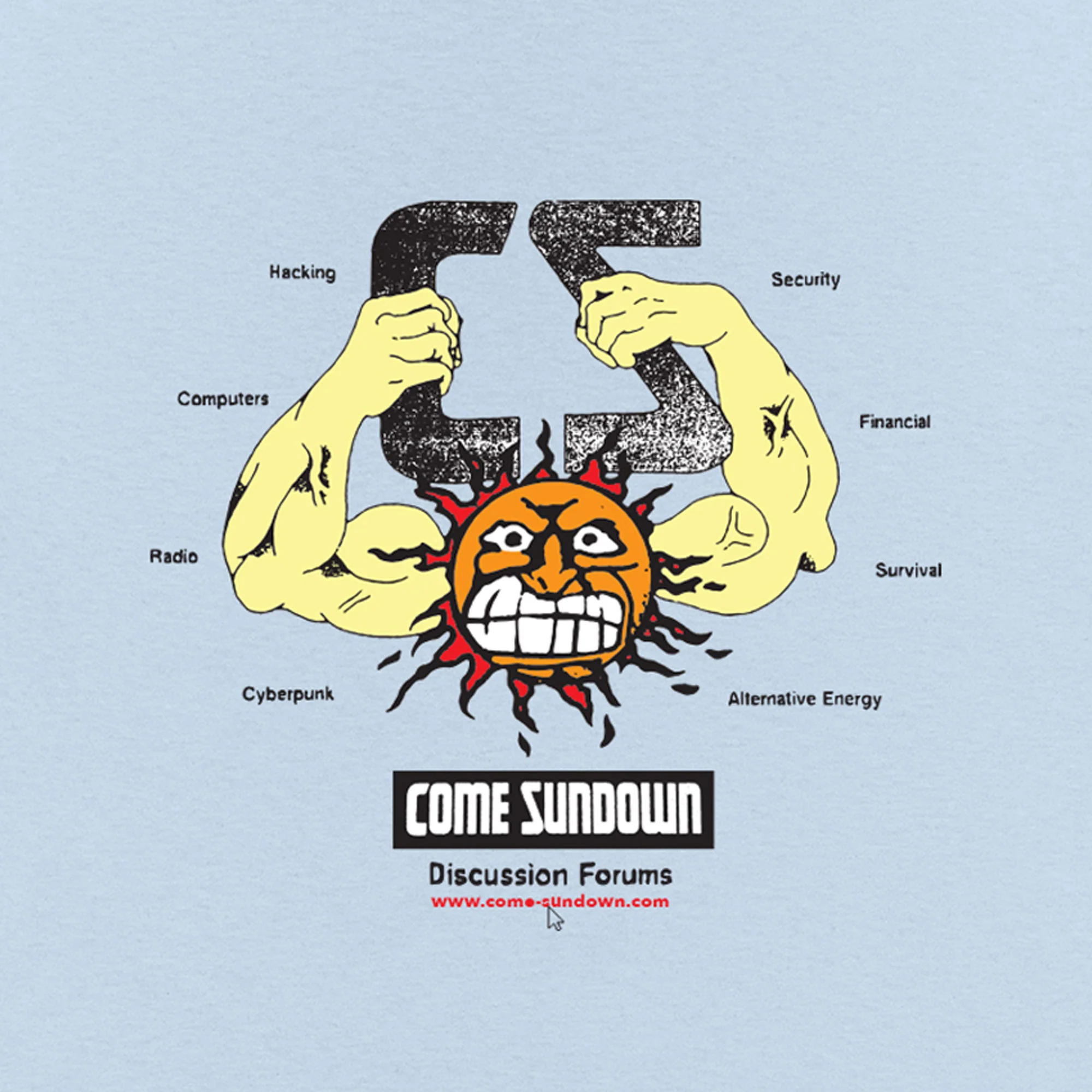 Come Sundown Forums Tee - Powder Blue - Image 2