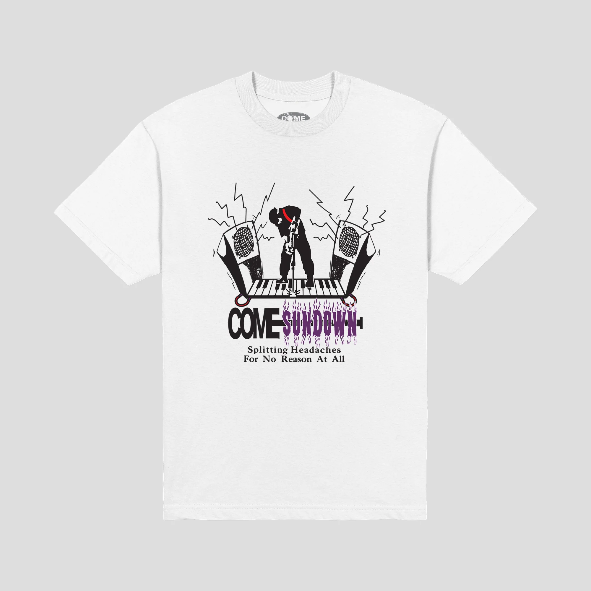 Come Sundown Headaches Tee - White