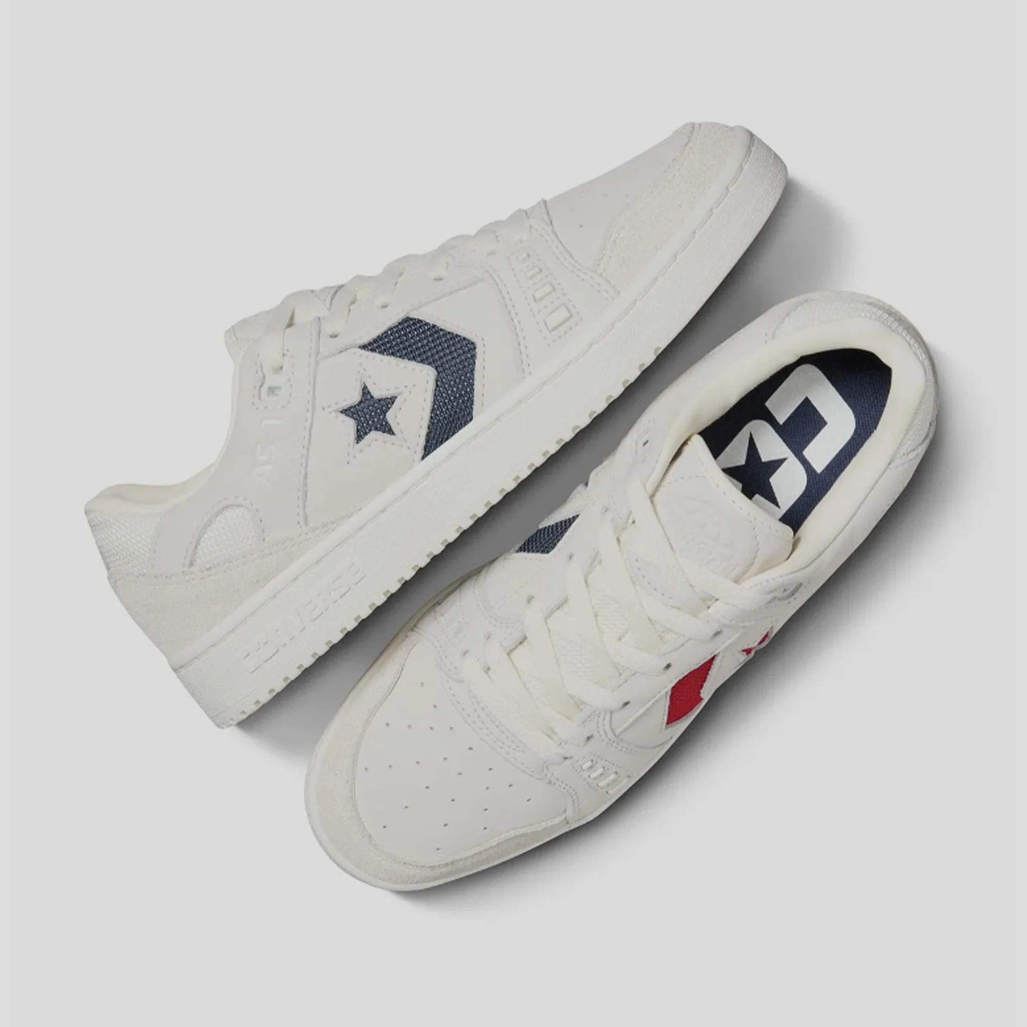 Converse Cons AS-1 Pro Low Top - Egret / Navy / Red - Image 2