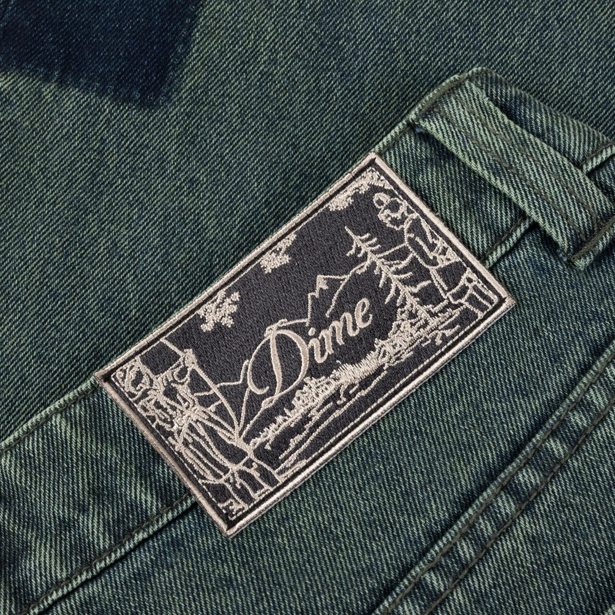Dime Baggy Denim Pants - Distressed Green - Image 5