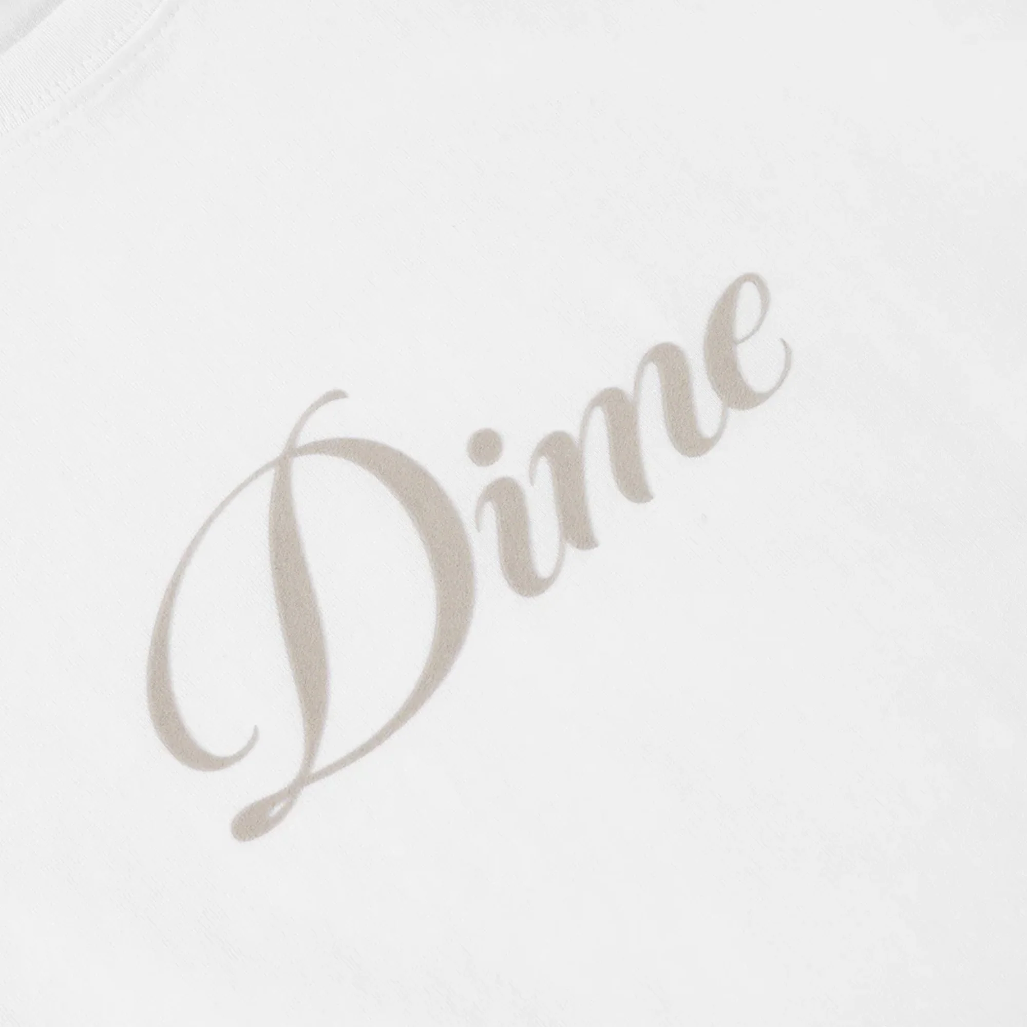 Dime Cursive Tee - White - Image 3
