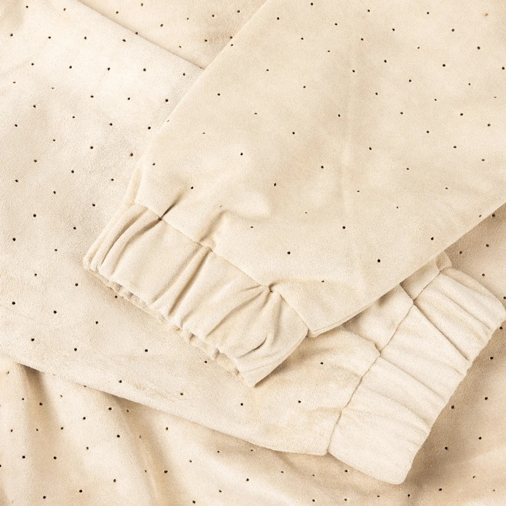 Dime Perforated Faux Suede Jacket - Tan - Image 5