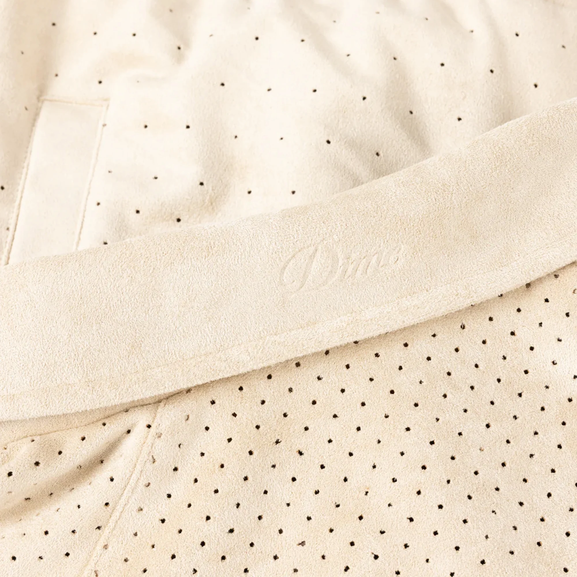 Dime Perforated Faux Suede Jacket - Tan - Image 6