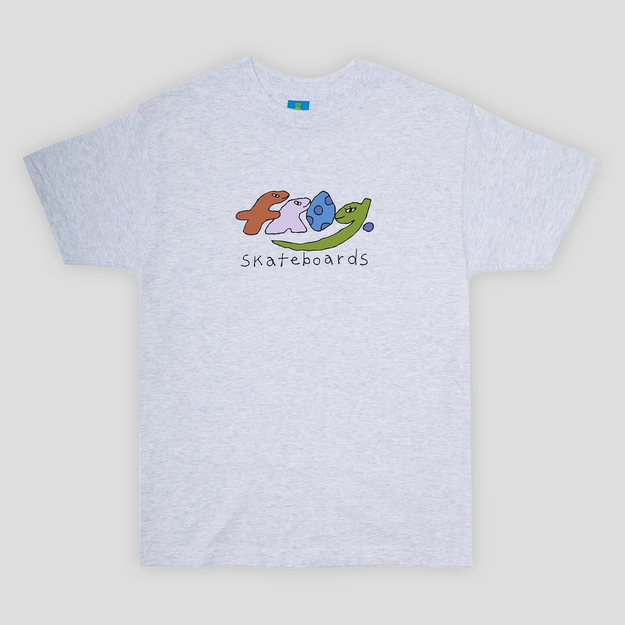 Frog Skateboards Dino Logo Tee - Ash