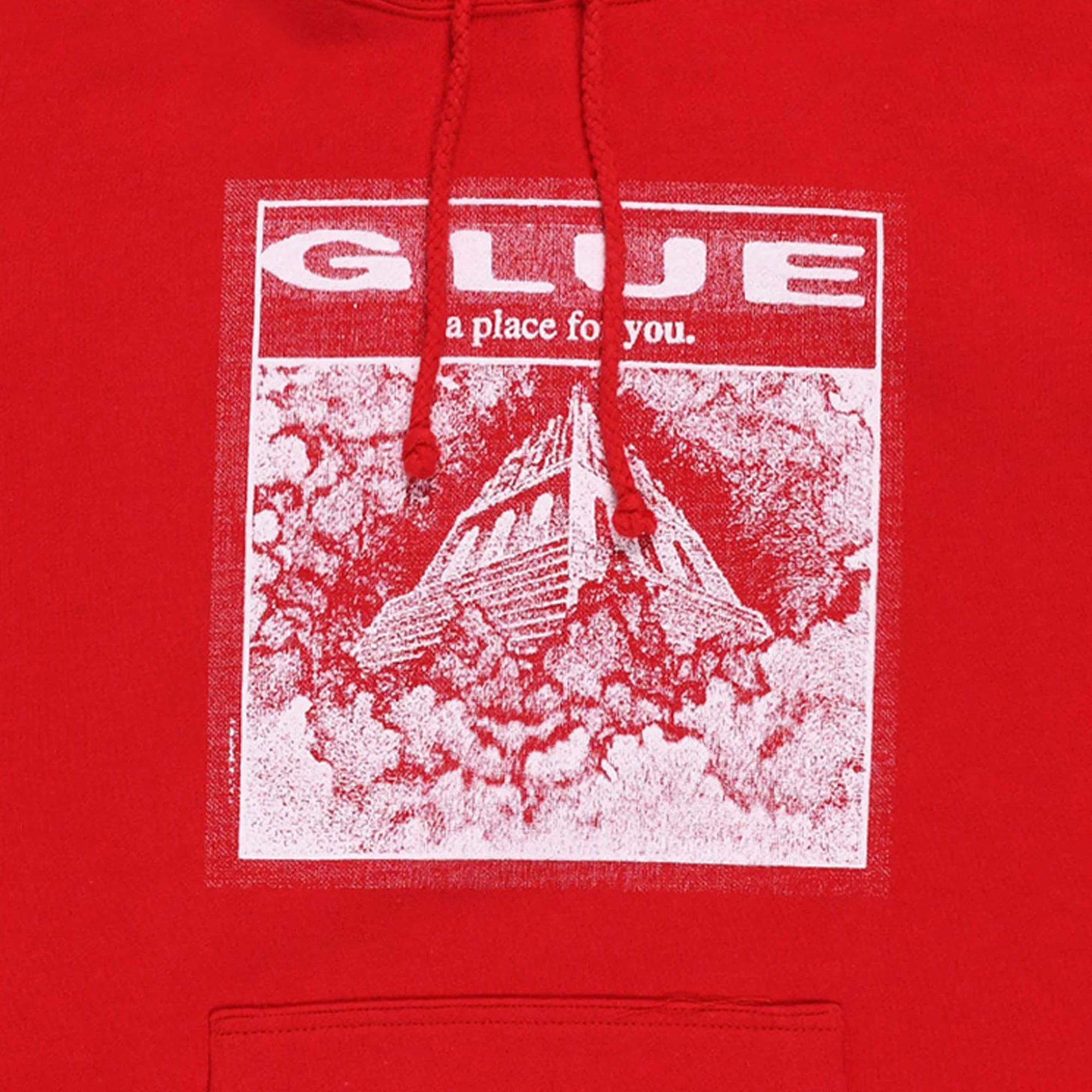 Glue Skateboards A Place For You Hoodie - Red - Image 2