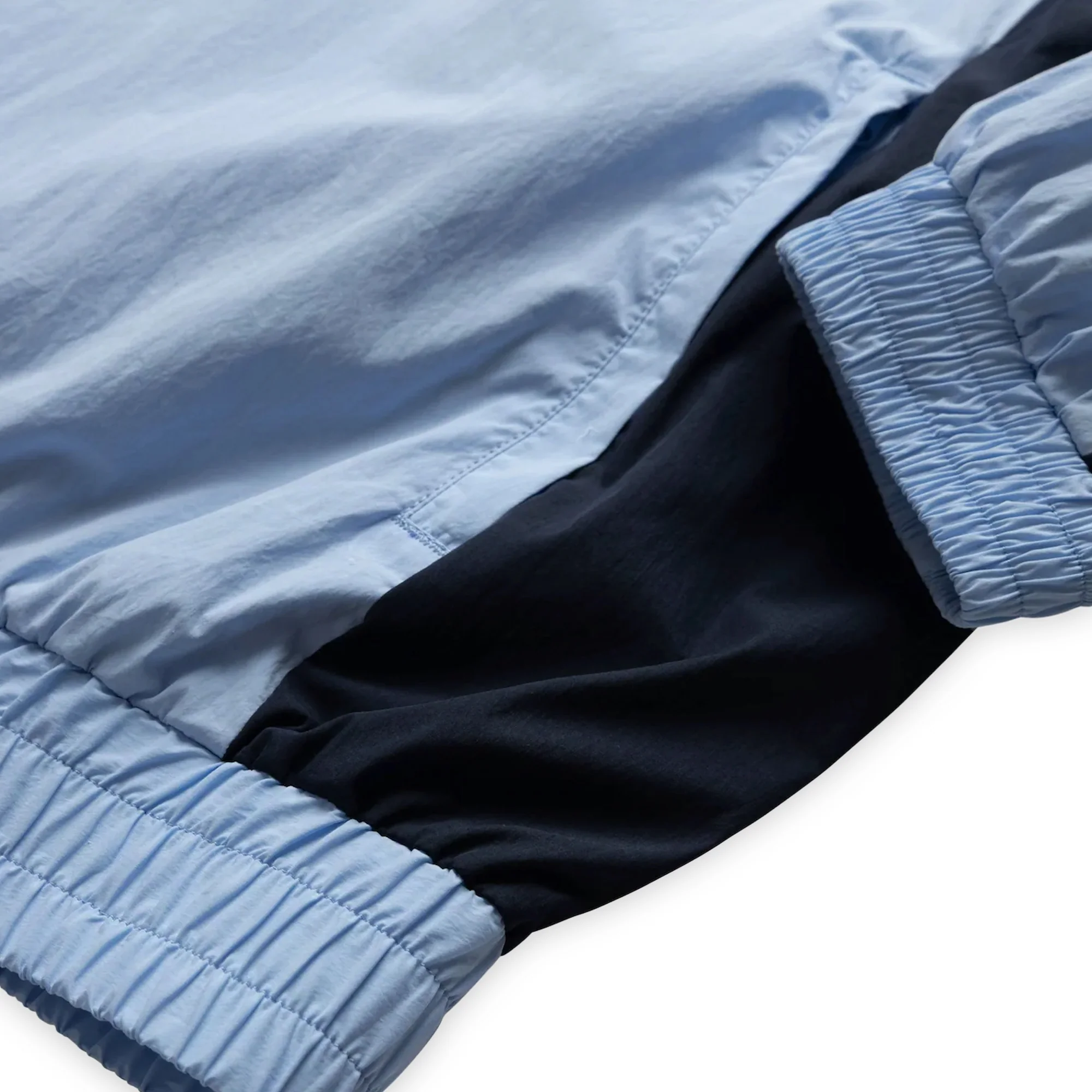 Grand Collection Cotton / Nylon Track Jacket - Powder Blue / Navy - Image 3