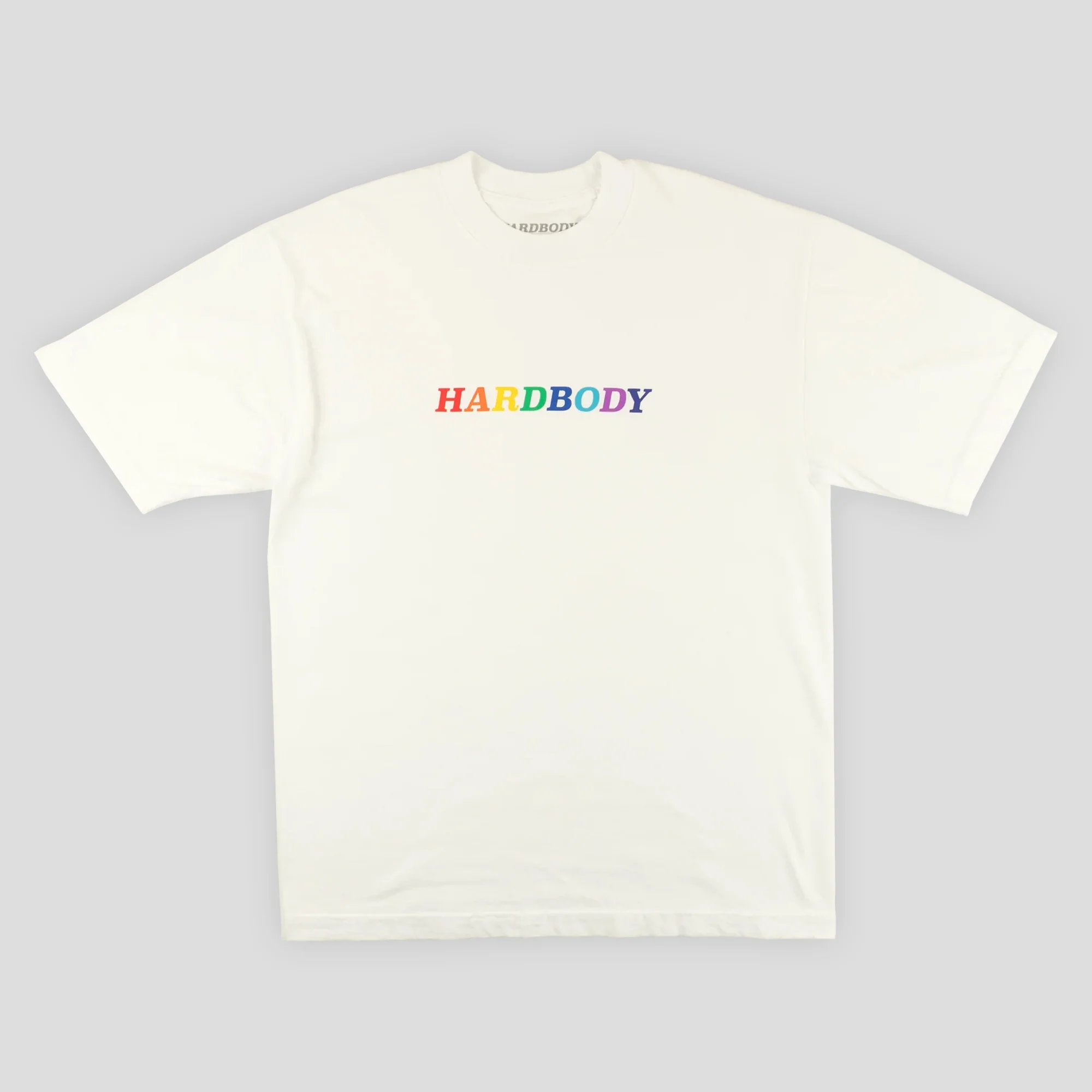Hardbody Rainbow Logo Tee - White