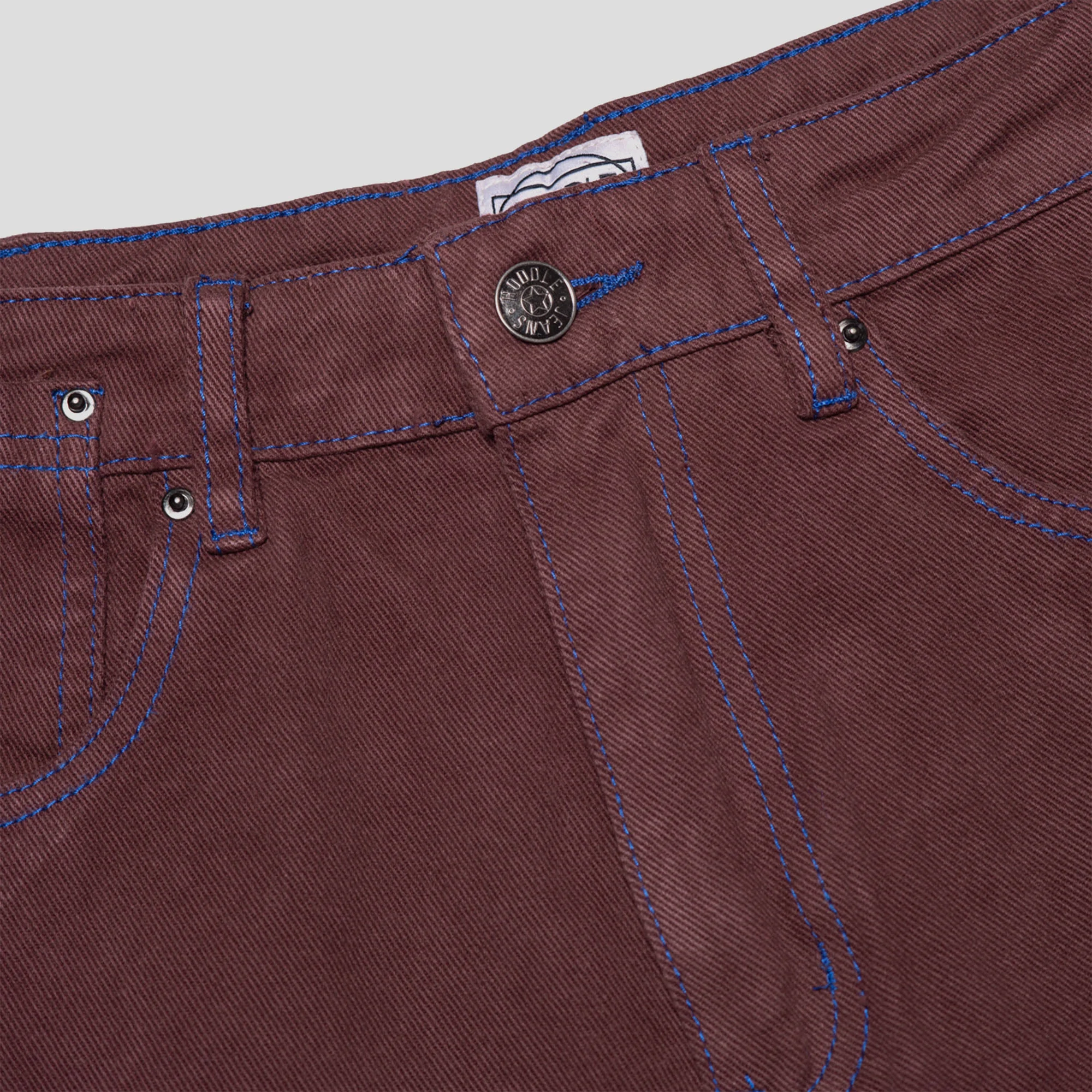 Hoddle 12 Ounce Denim Ranger Jean - Brown / Blue Stitch - Image 3