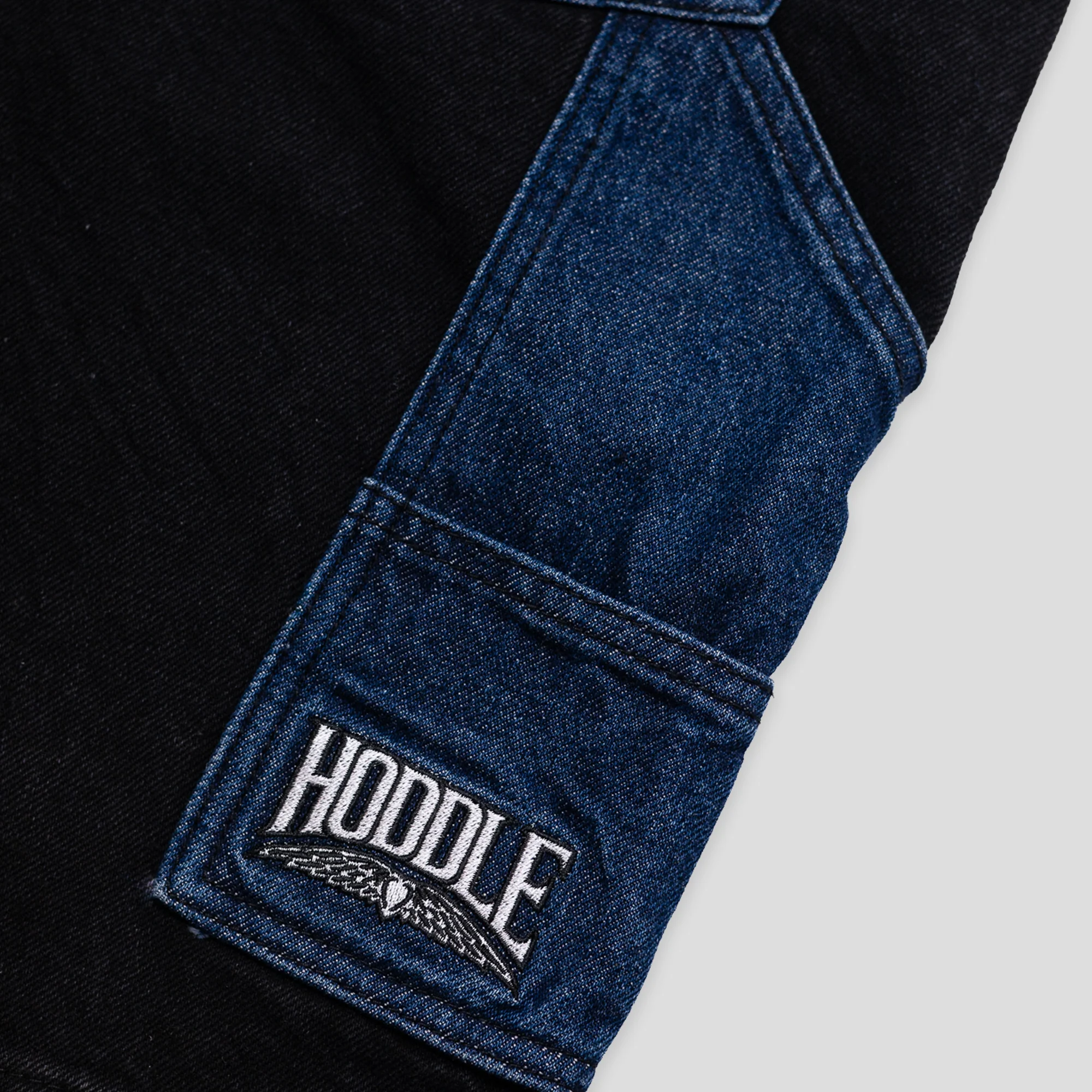 Hoddle Carpenter Heart Jean Short - Black / Indigo - Image 3