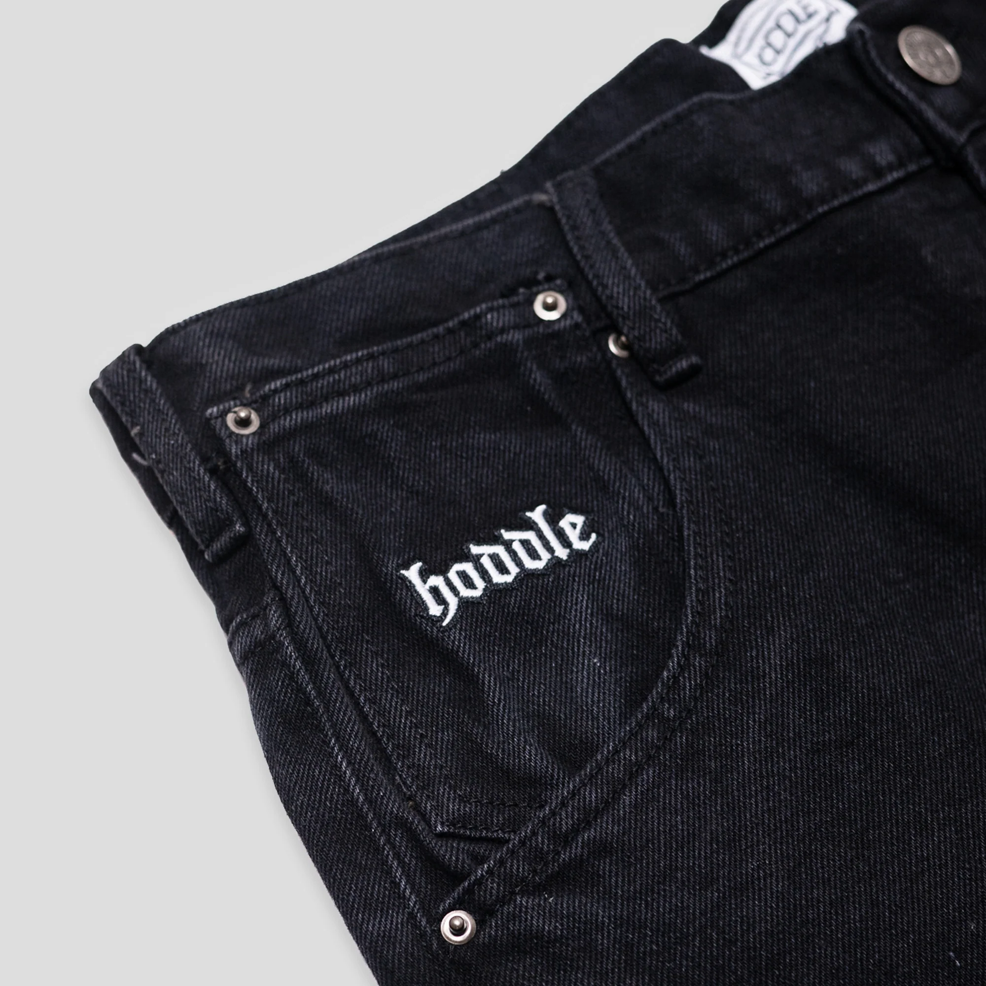 Hoddle Carpenter Heart Jean Short - Black / Indigo - Image 4