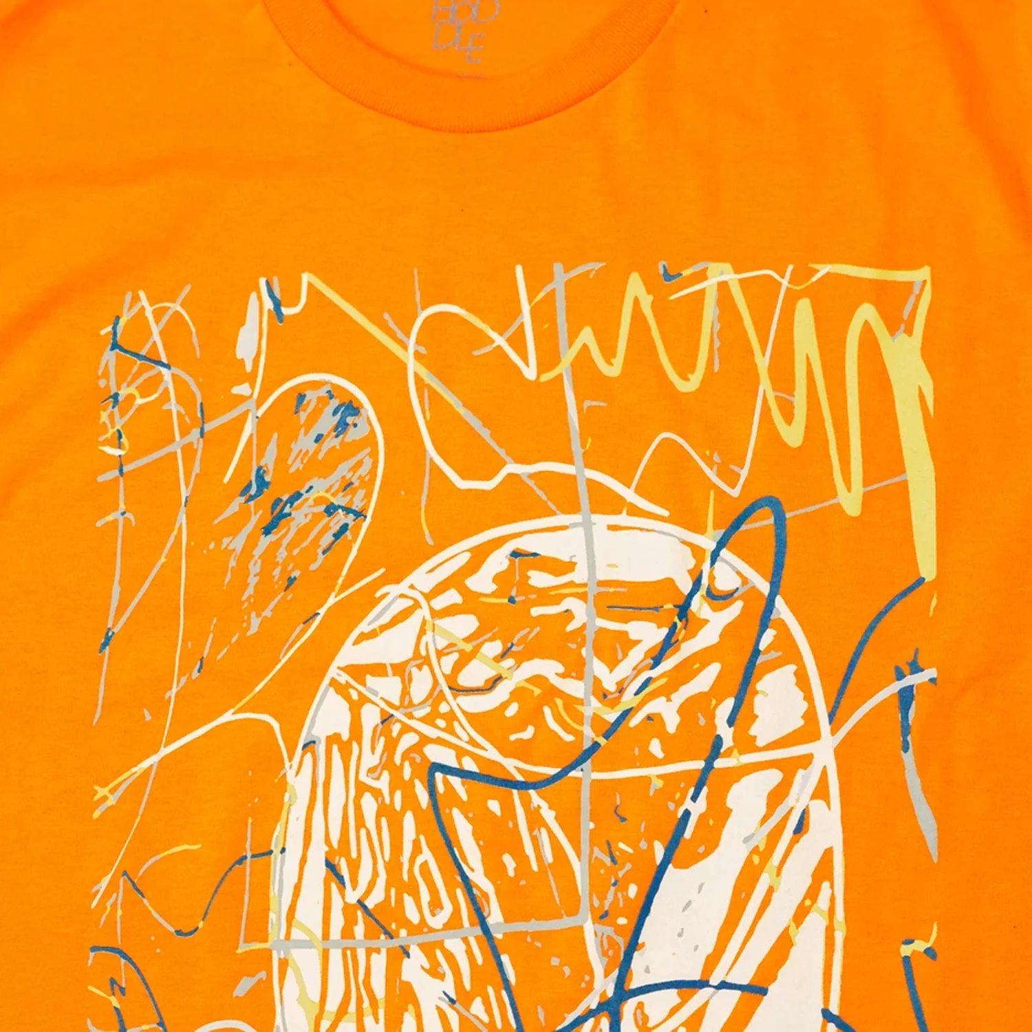 HODDLE "GLOBE" TEE ORANGE - Image 2