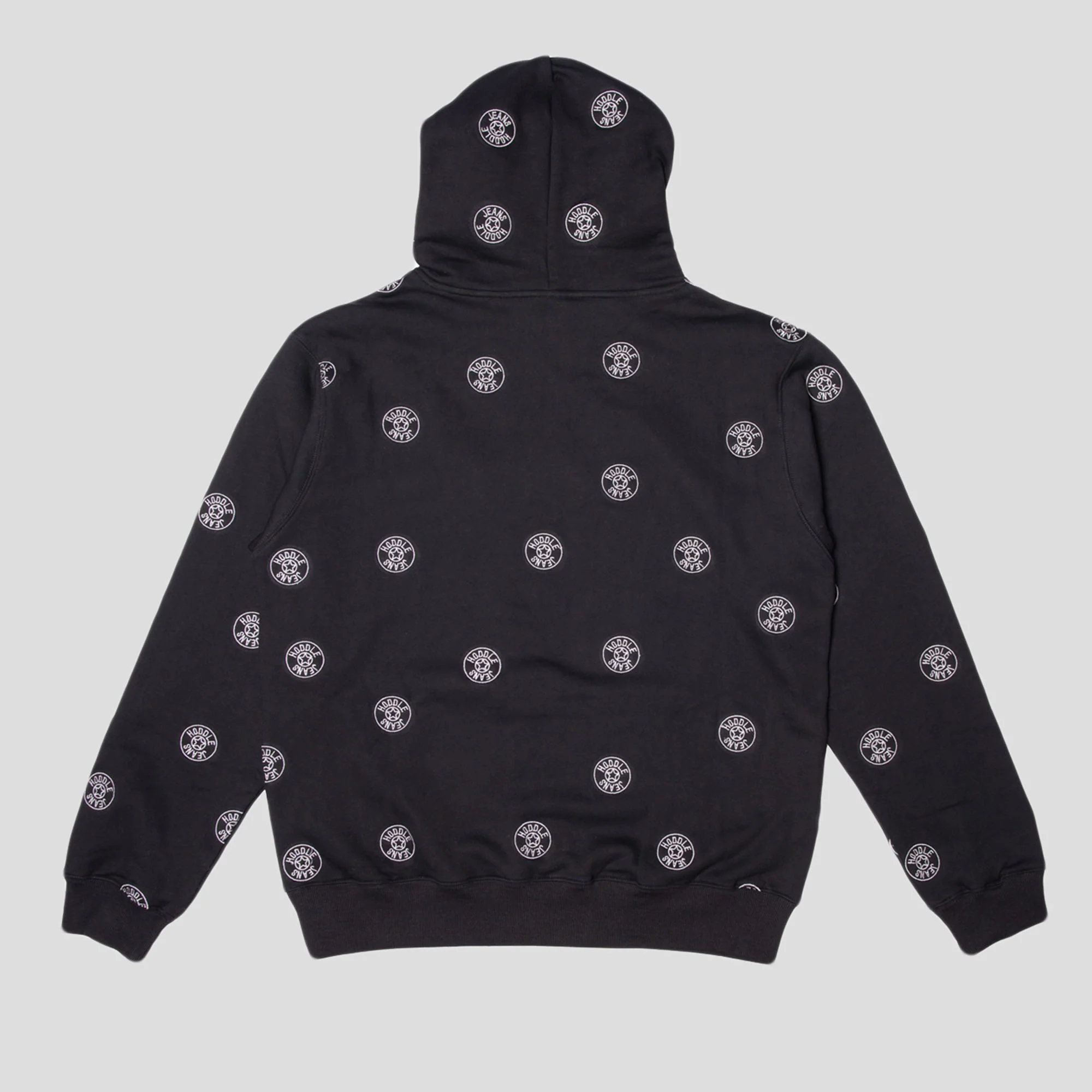Hoddle Jeans Dot Logo Hoodie - Black - Image 4