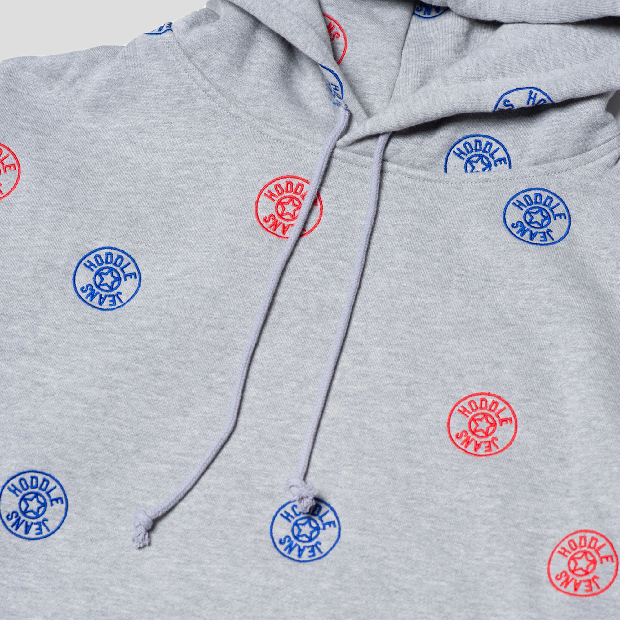 Hoddle Jeans Dot Logo Hoodie - Grey - Image 3