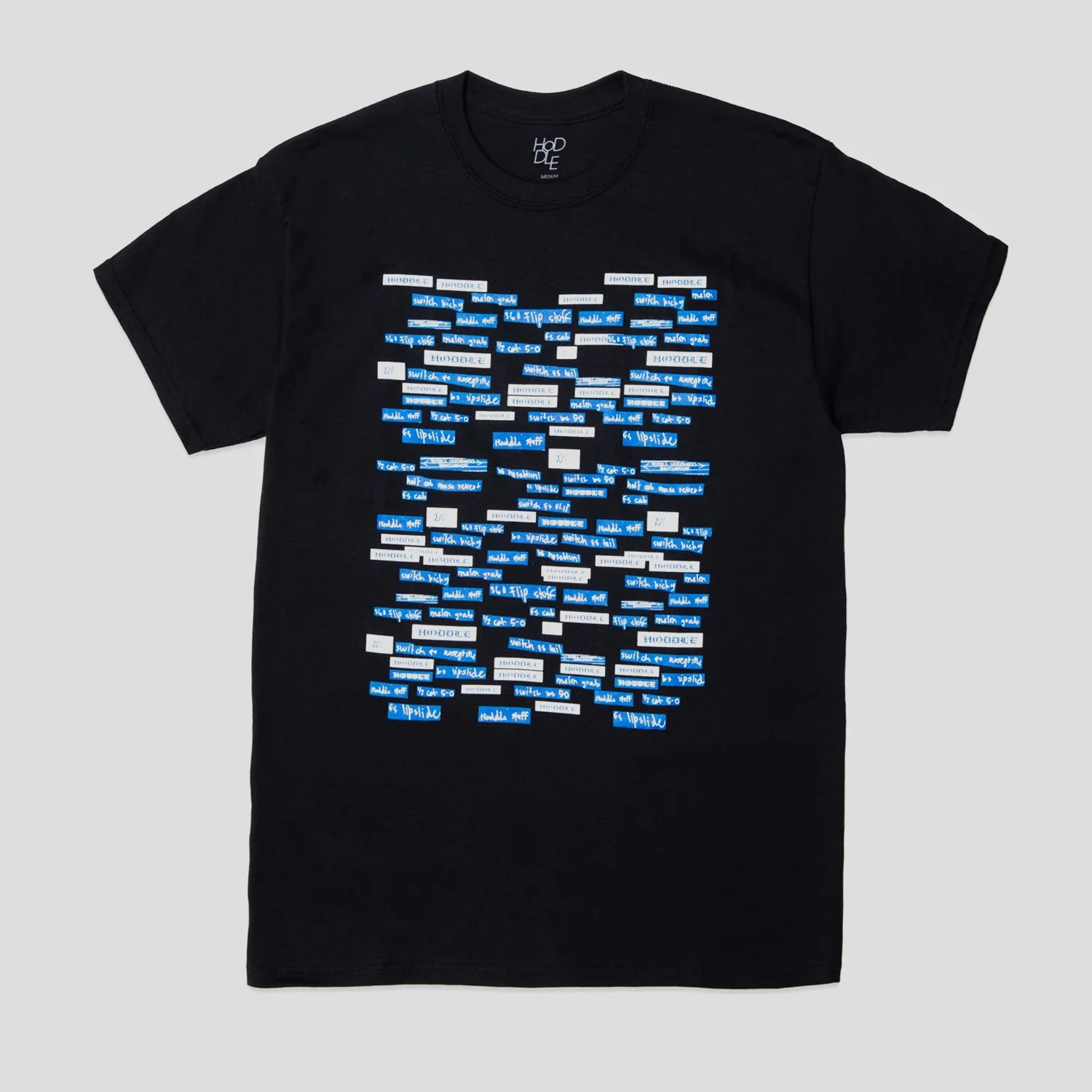 HODDLE "LIST" TEE BLACK