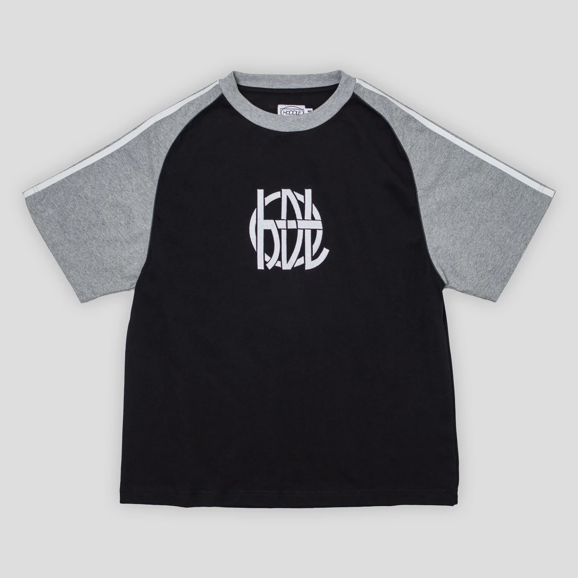 Hoddle Logo Warped Jersey Tee - Black