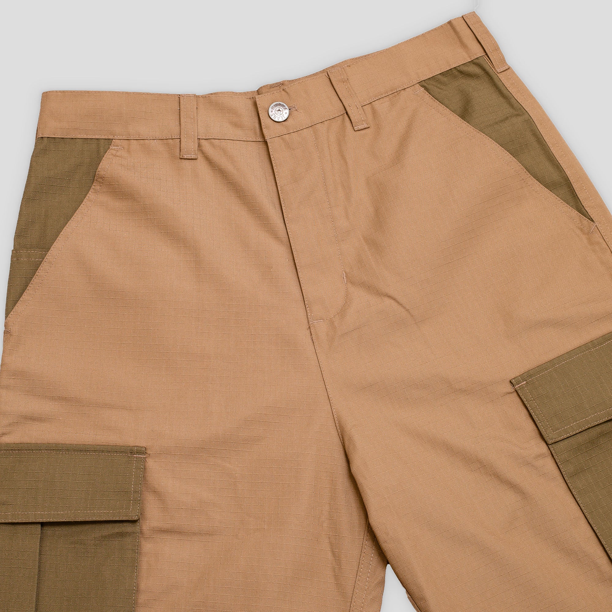 Hoddle Pleated Ripstop Cargo Pants - Tan / Khaki - Image 4