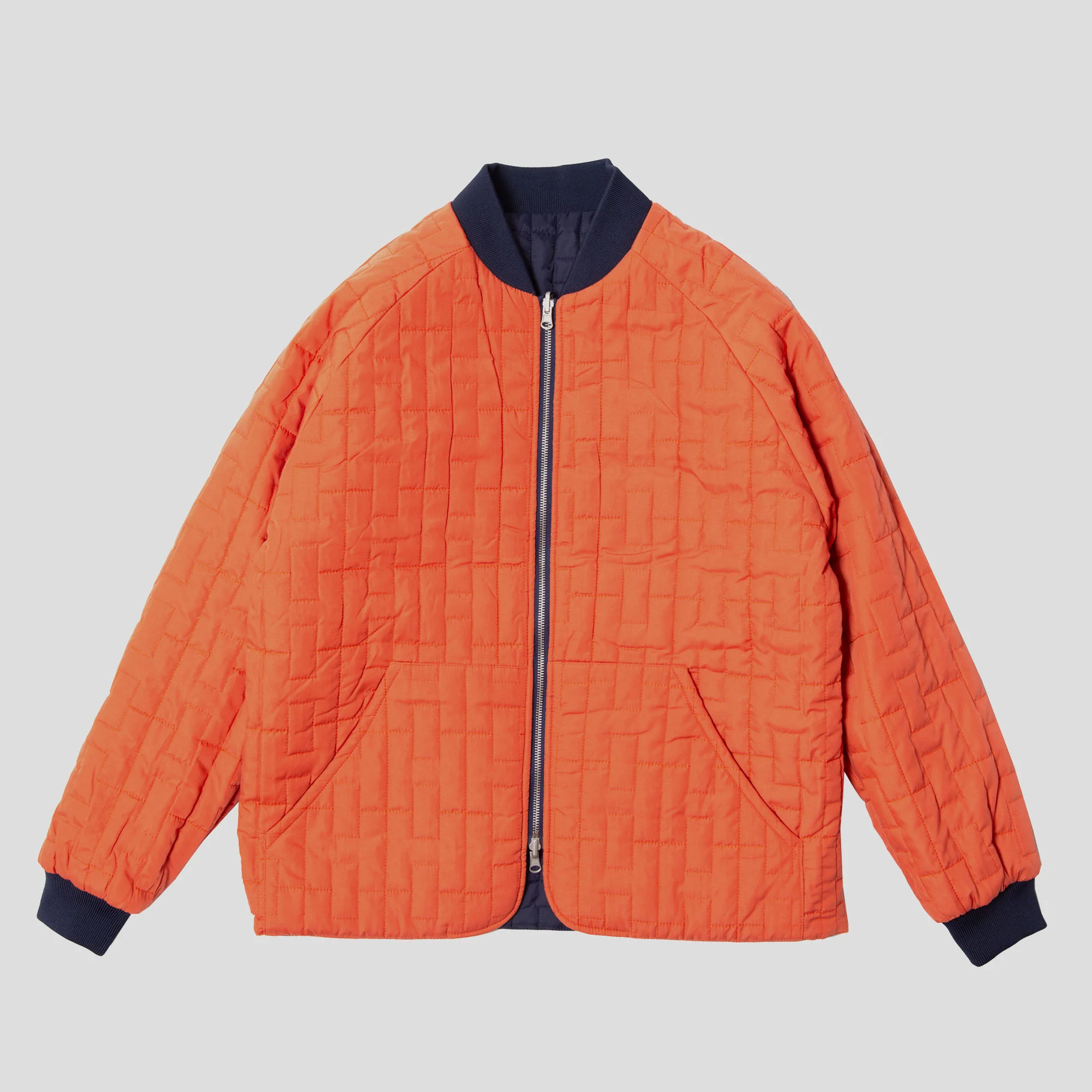 Hoddle M1 Reversible Bomber Jacket - Navy / Safety Orange - Image 2