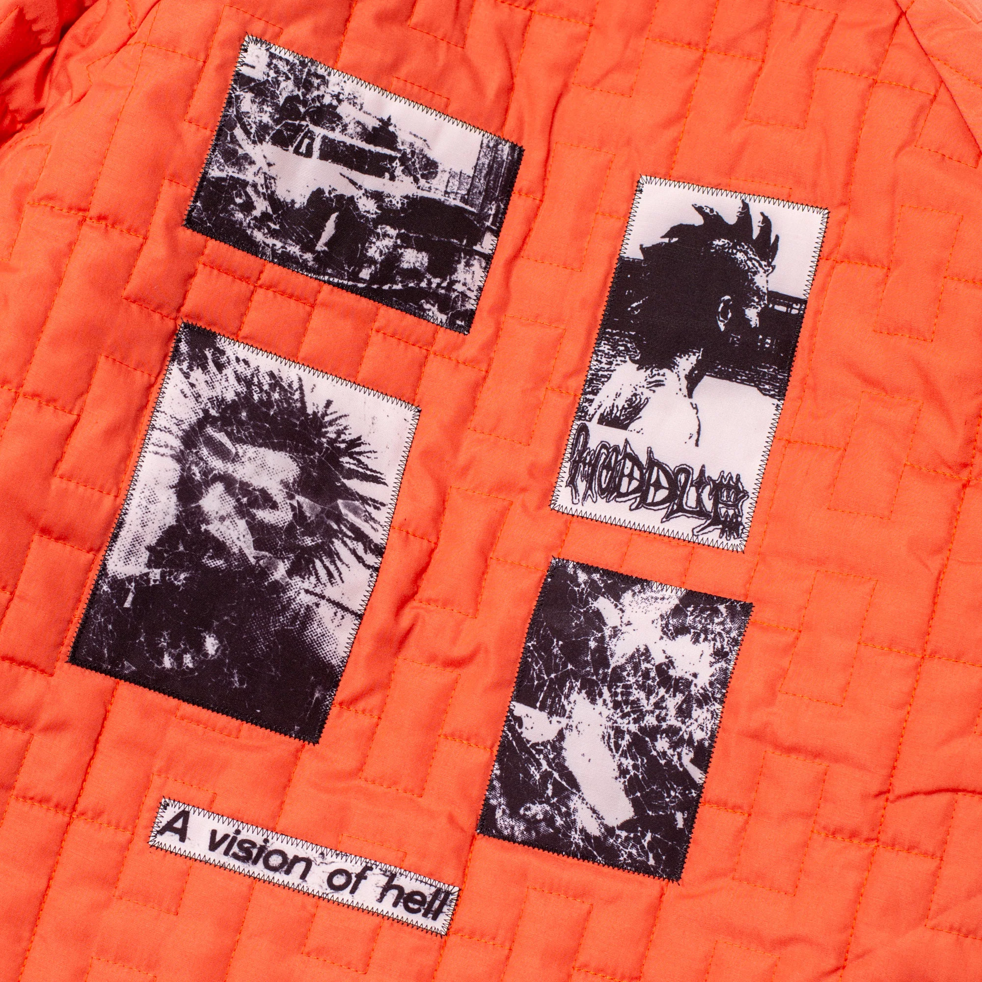 Hoddle M1 Reversible Bomber Jacket - Navy / Safety Orange - Image 5
