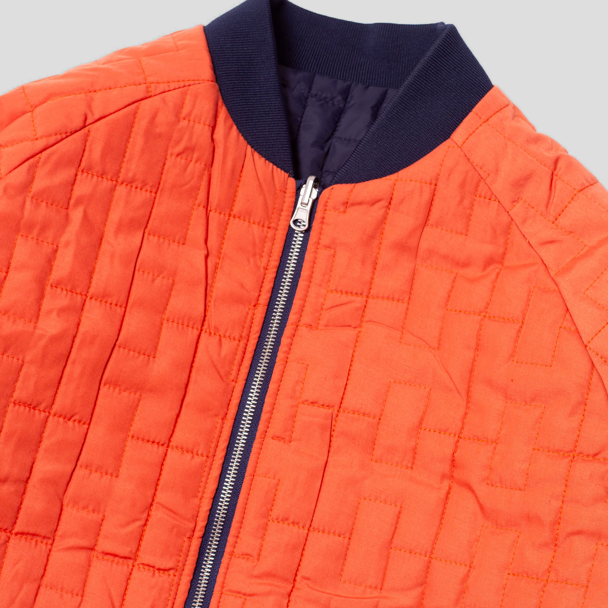 Hoddle M1 Reversible Bomber Jacket - Navy / Safety Orange - Image 8
