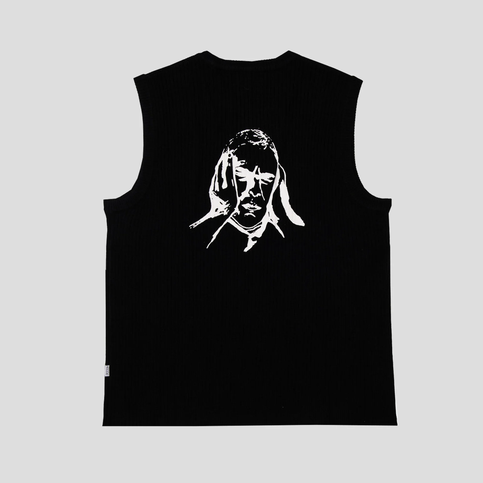 Hoddle Ribbed Vest - Black - Image 4