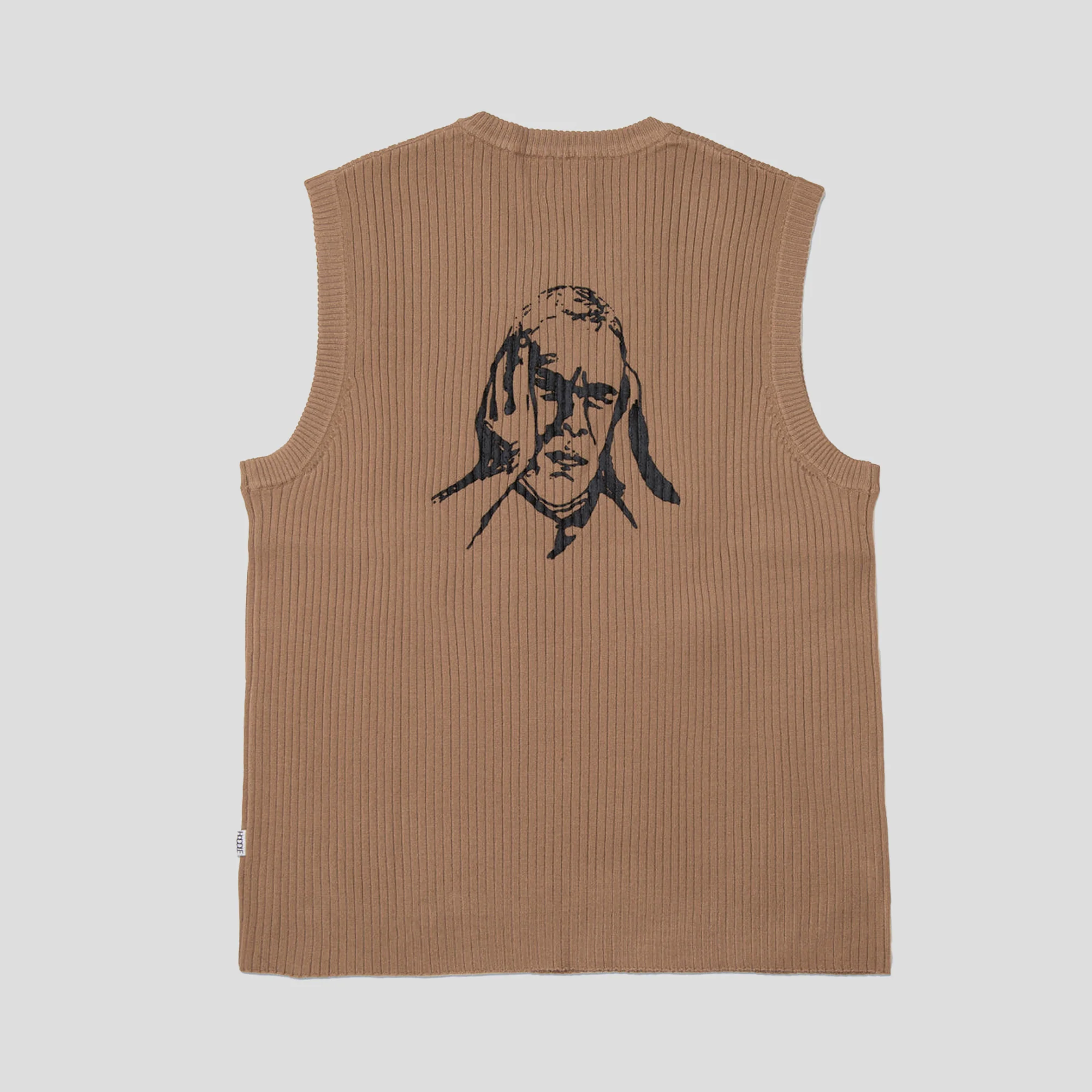 Hoddle Ribbed Vest - Sand - Image 3