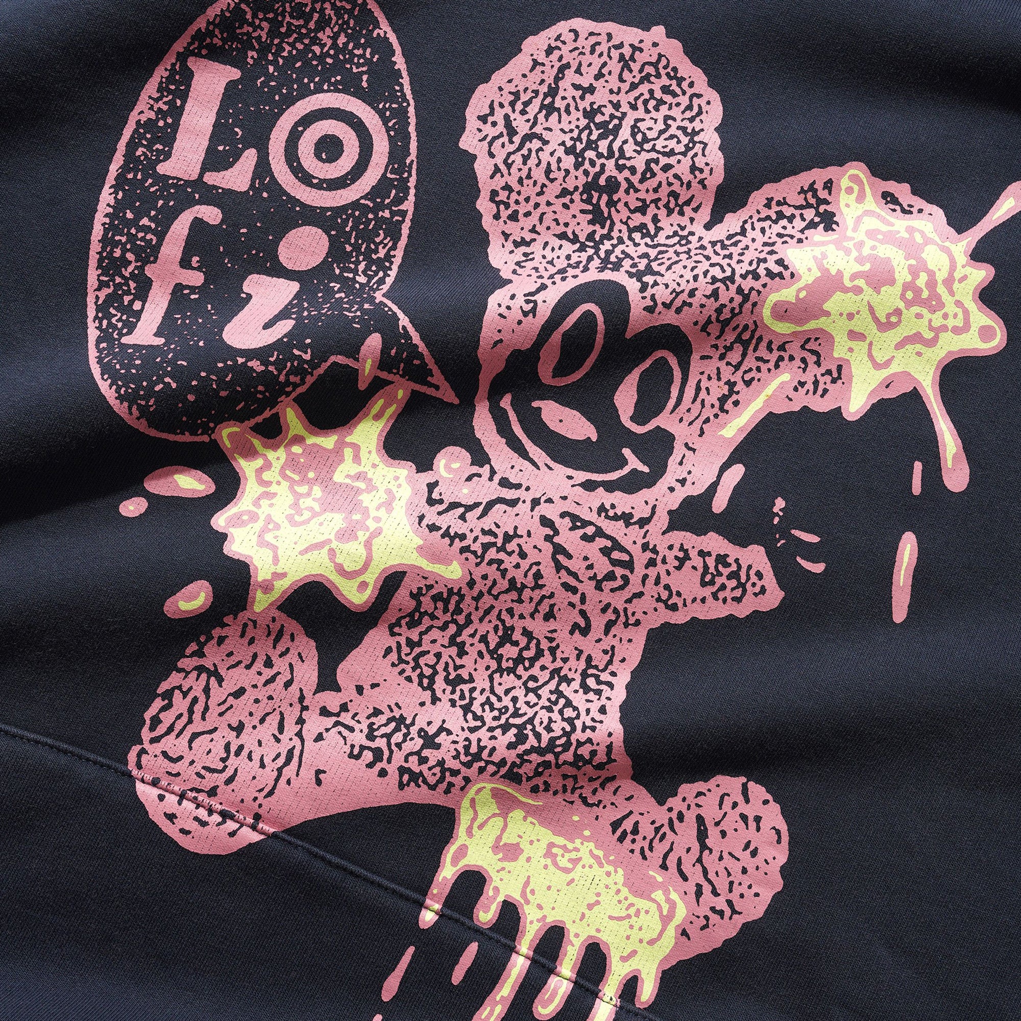Lo-Fi Messy Pullover Hood - Navy - Image 2