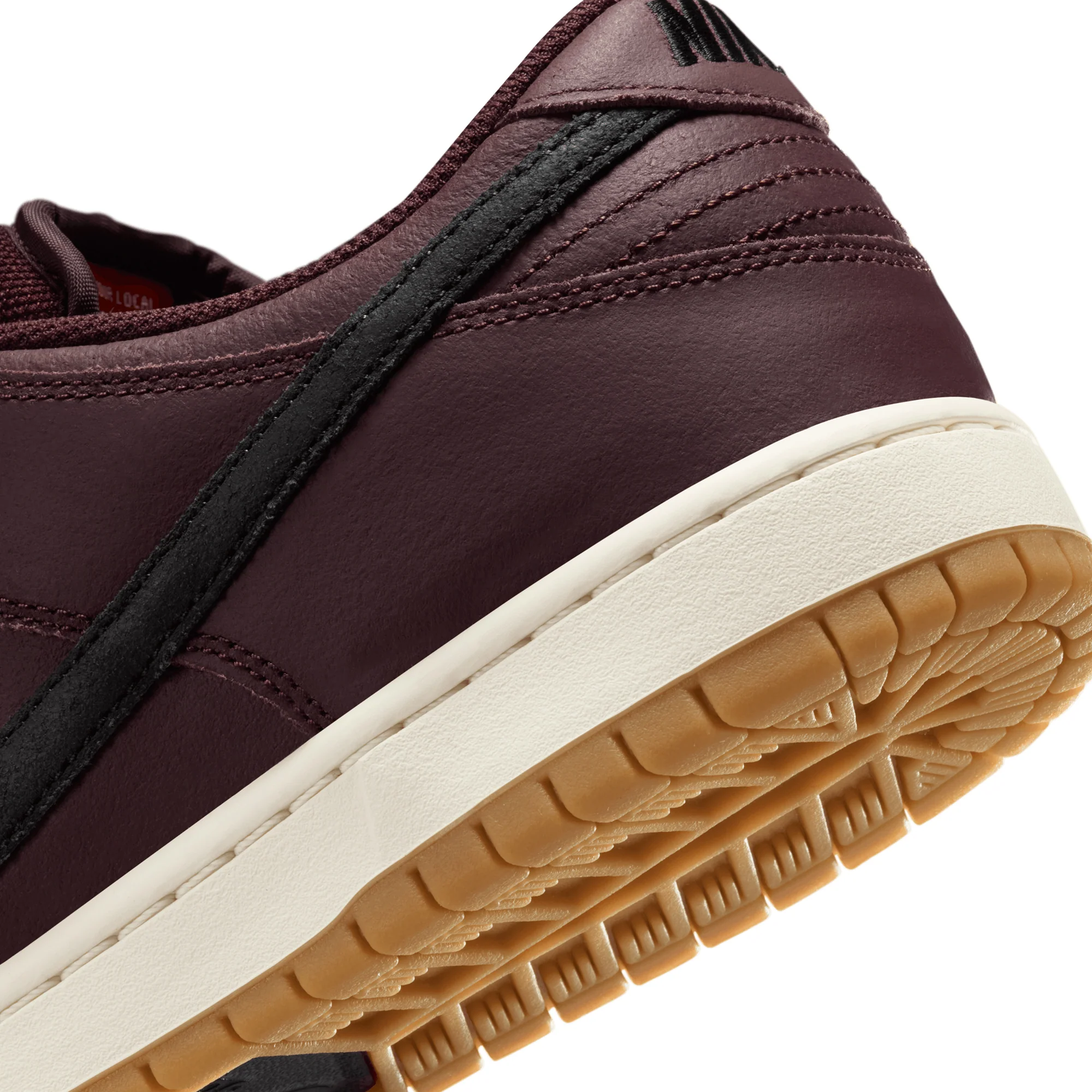 Nike SB Dunk Low Pro Iso - Burgundy Crush / Black Mystic - Image 7
