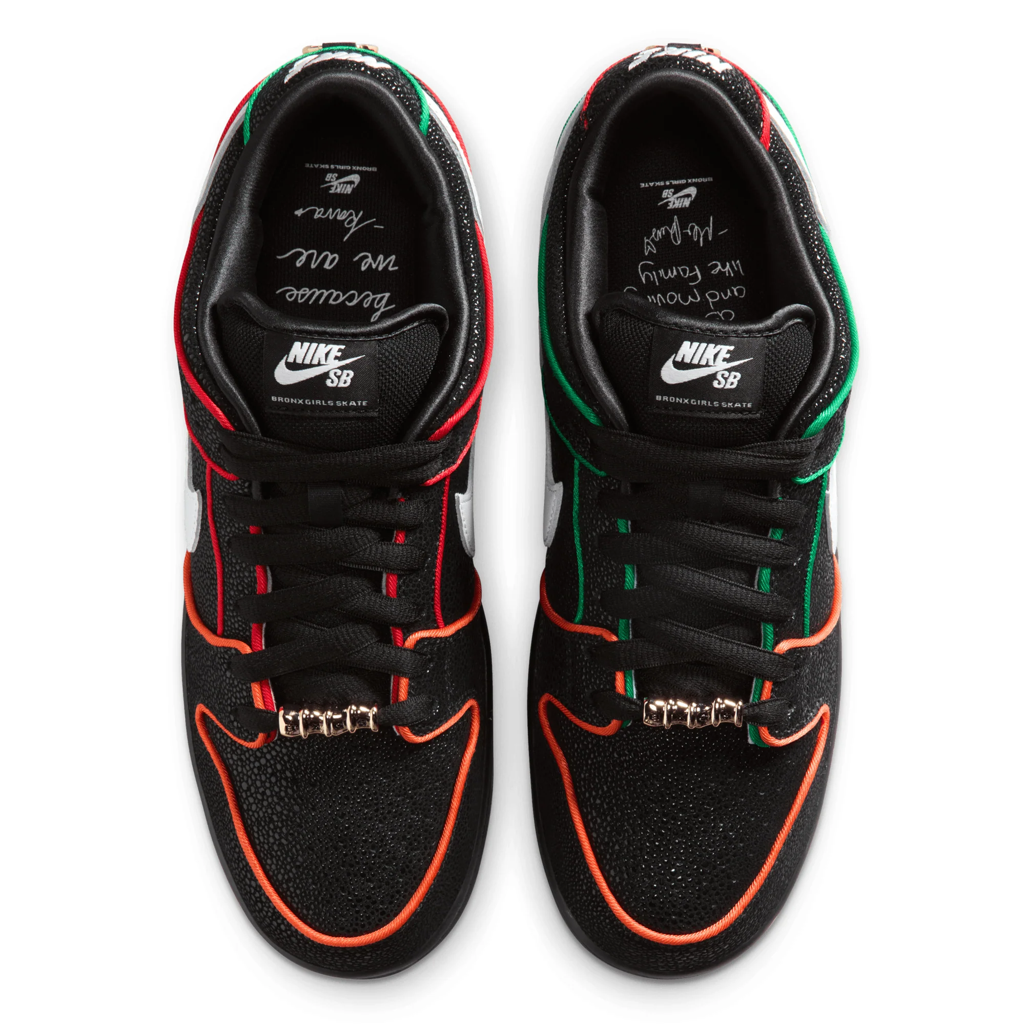 Nike SB Dunk Low Pro x Bronx Girls Skate - Black and Challenge Red - Image 3