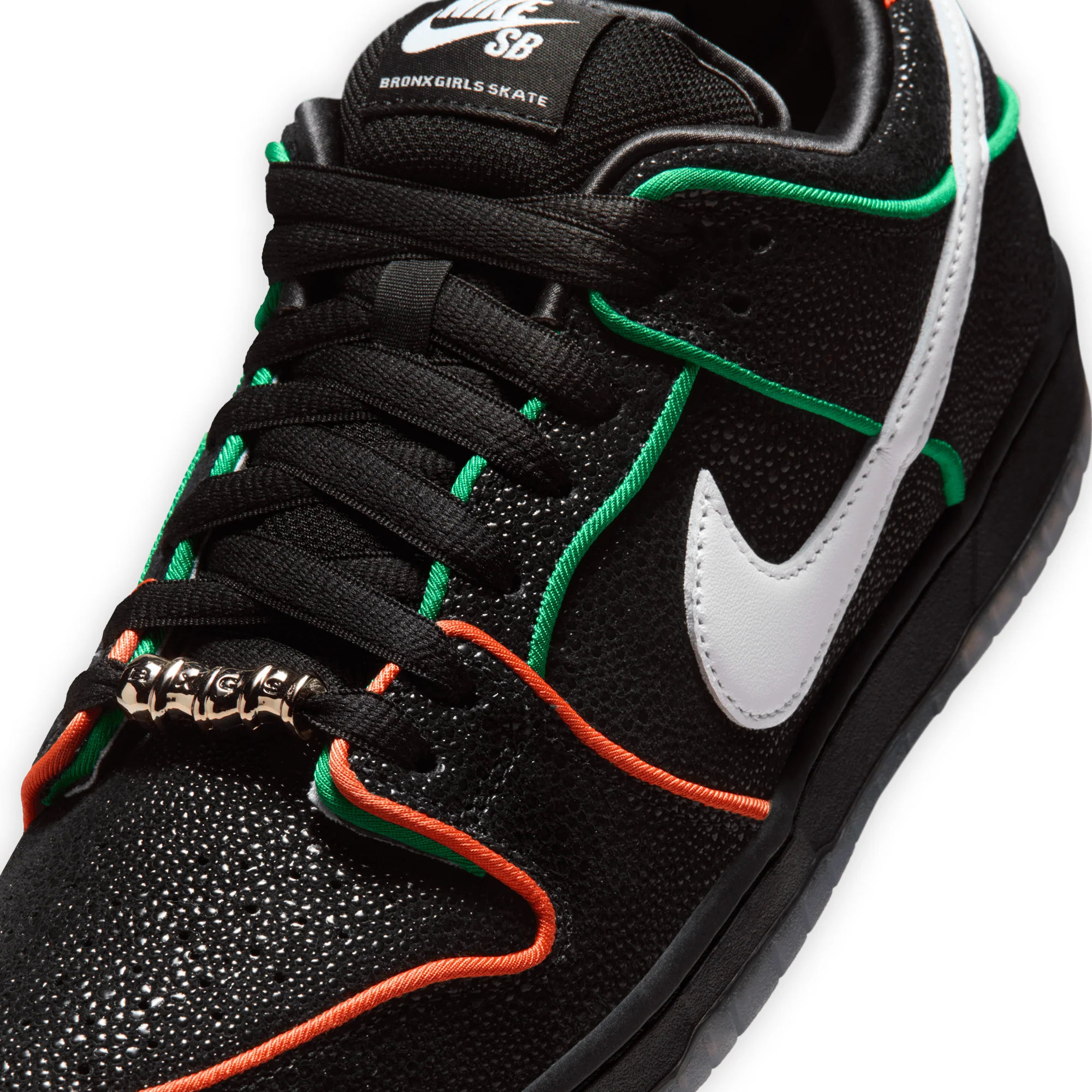 Nike SB Dunk Low Pro x Bronx Girls Skate - Black and Challenge Red - Image 7