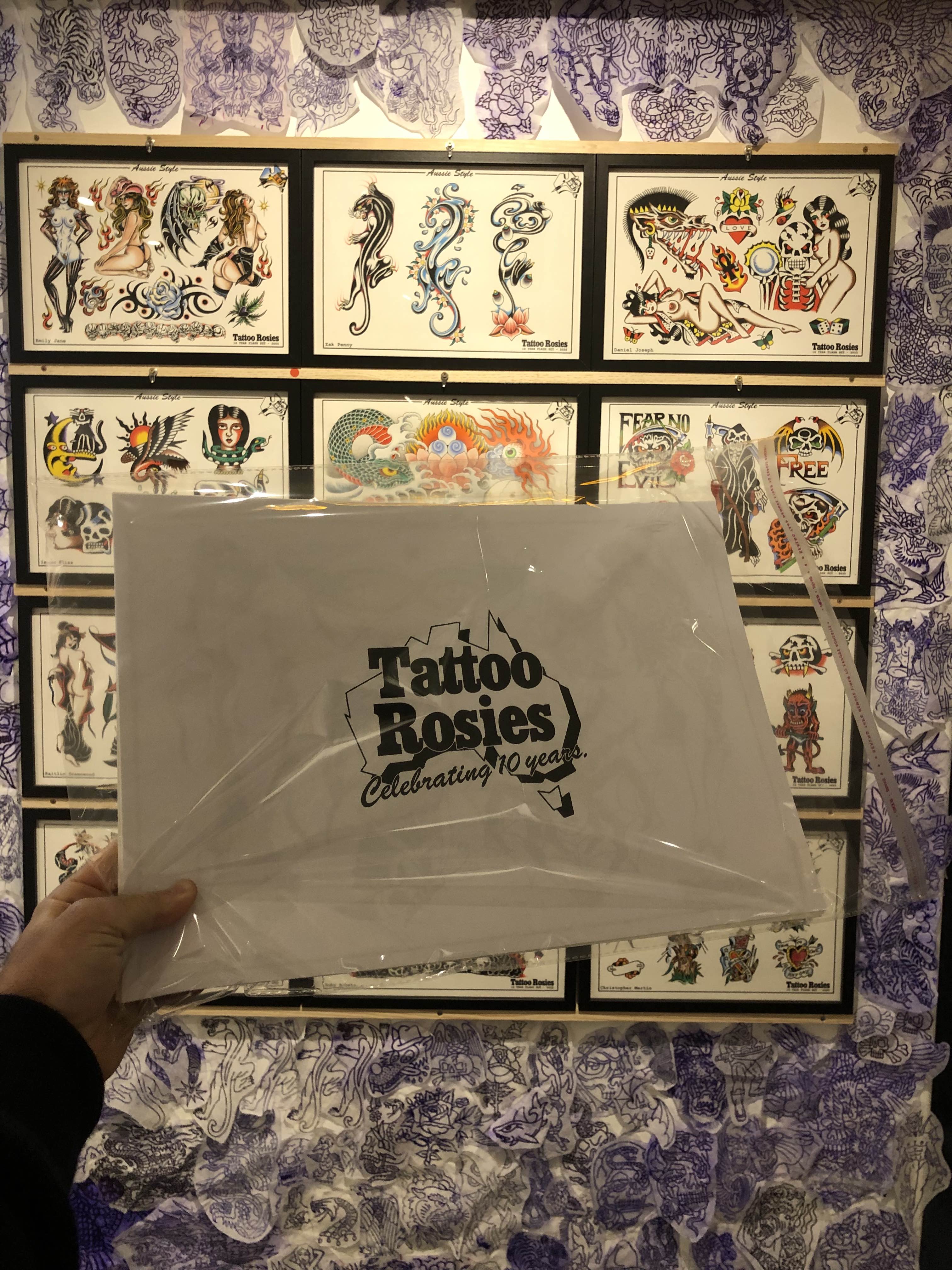 Pack of 12 Black & White Prints - Tattoo Rosies - Image 2