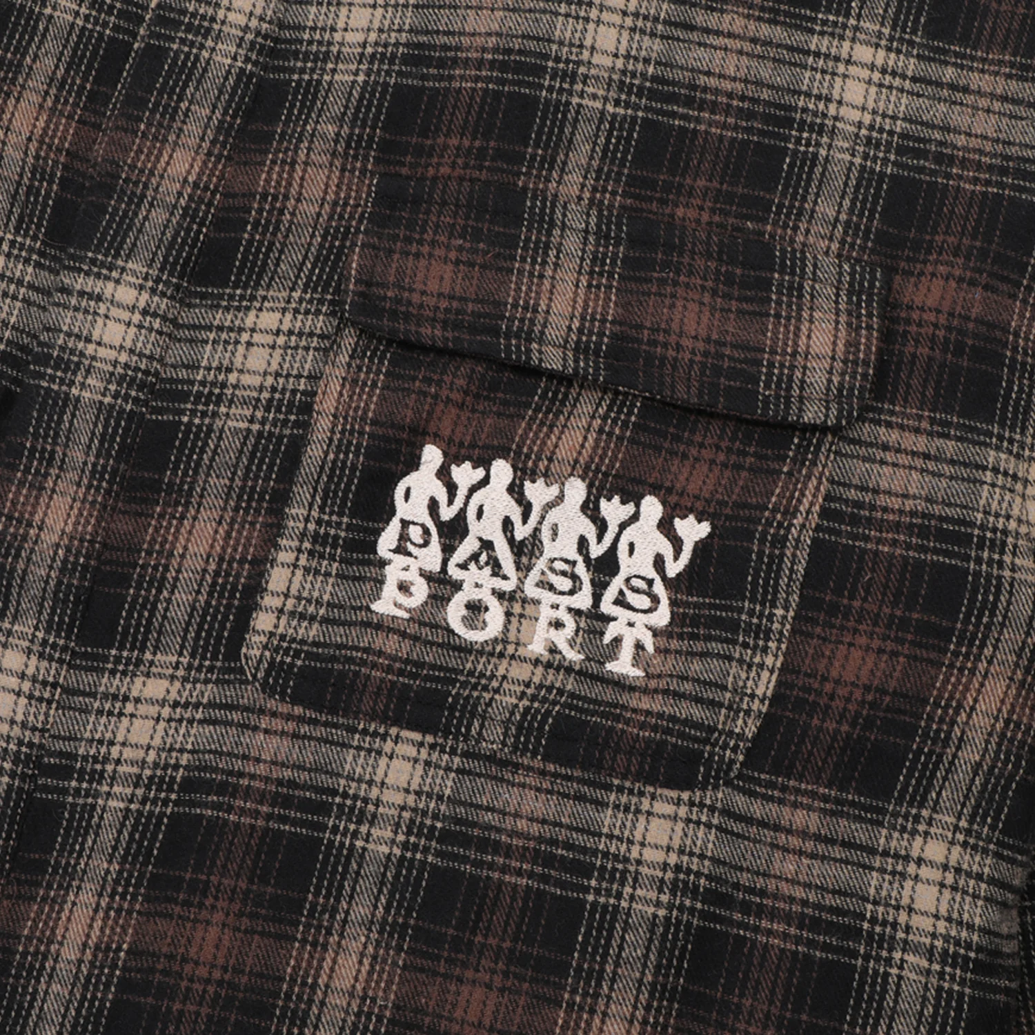 Pass~Port 4 Flowers Flannel Vineyard Shirt - Black - Image 3