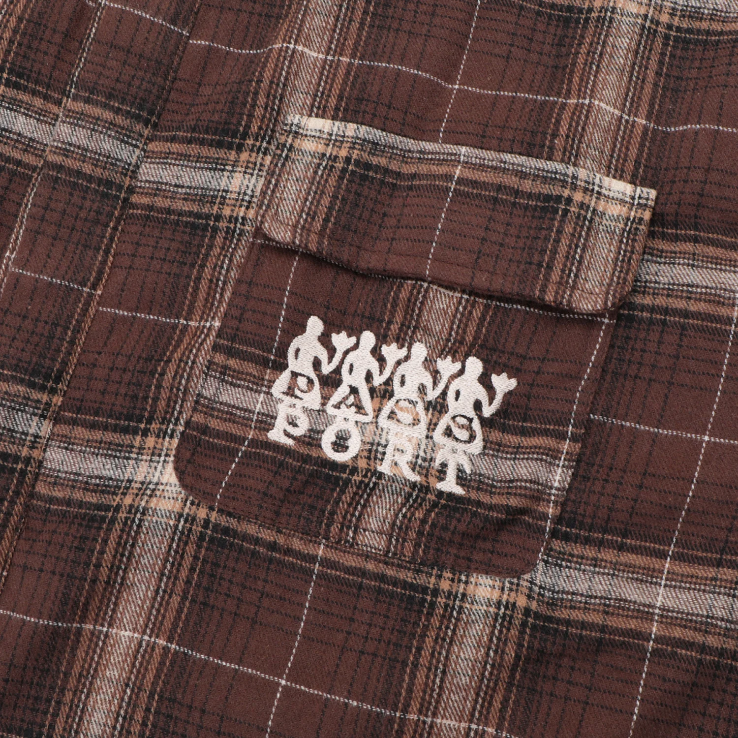 Pass~Port 4 Flowers Flannel Vineyard Shirt - Brown - Image 2