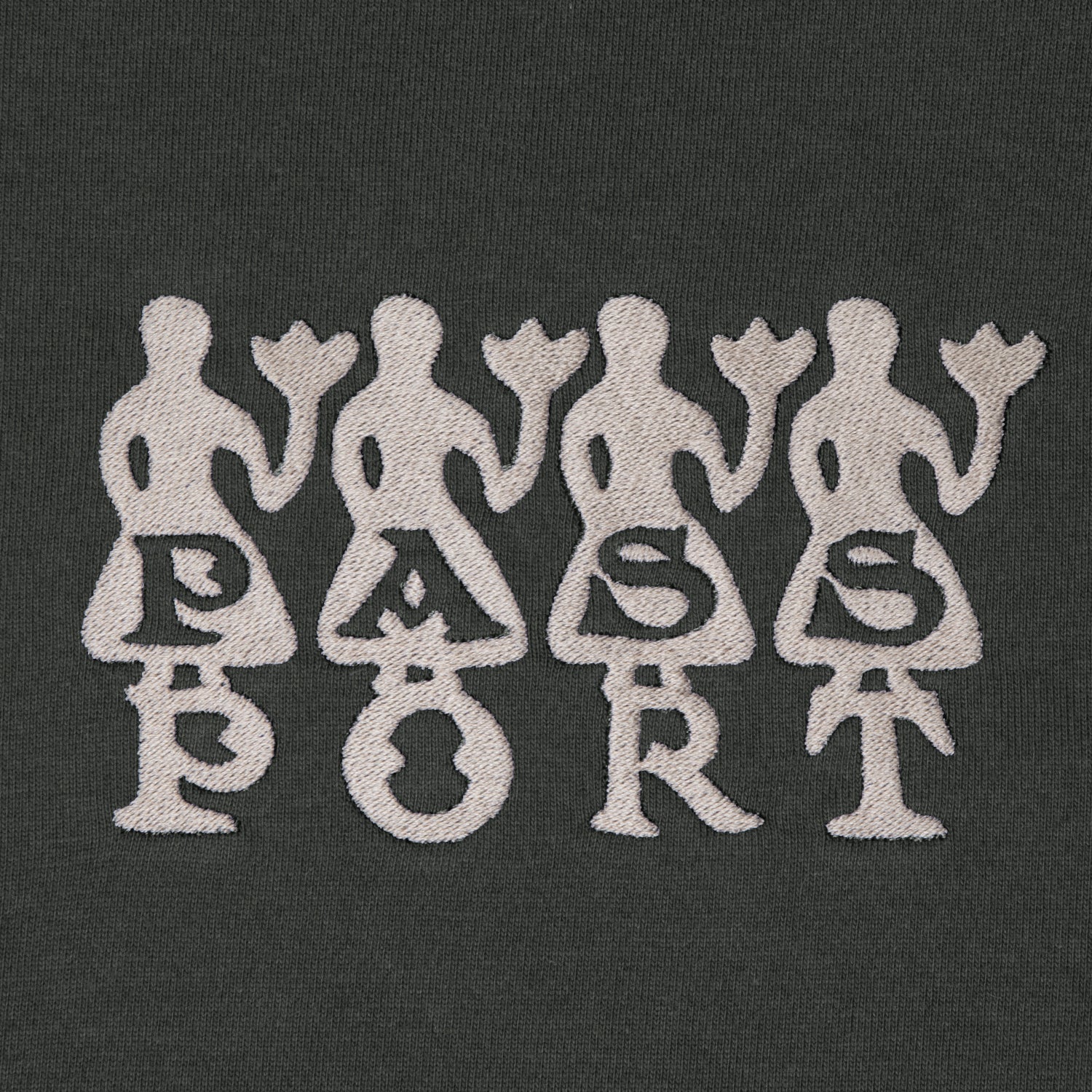 Pass~Port 4 Flowers Organic Cotton Tee - Vintage Black - Image 3