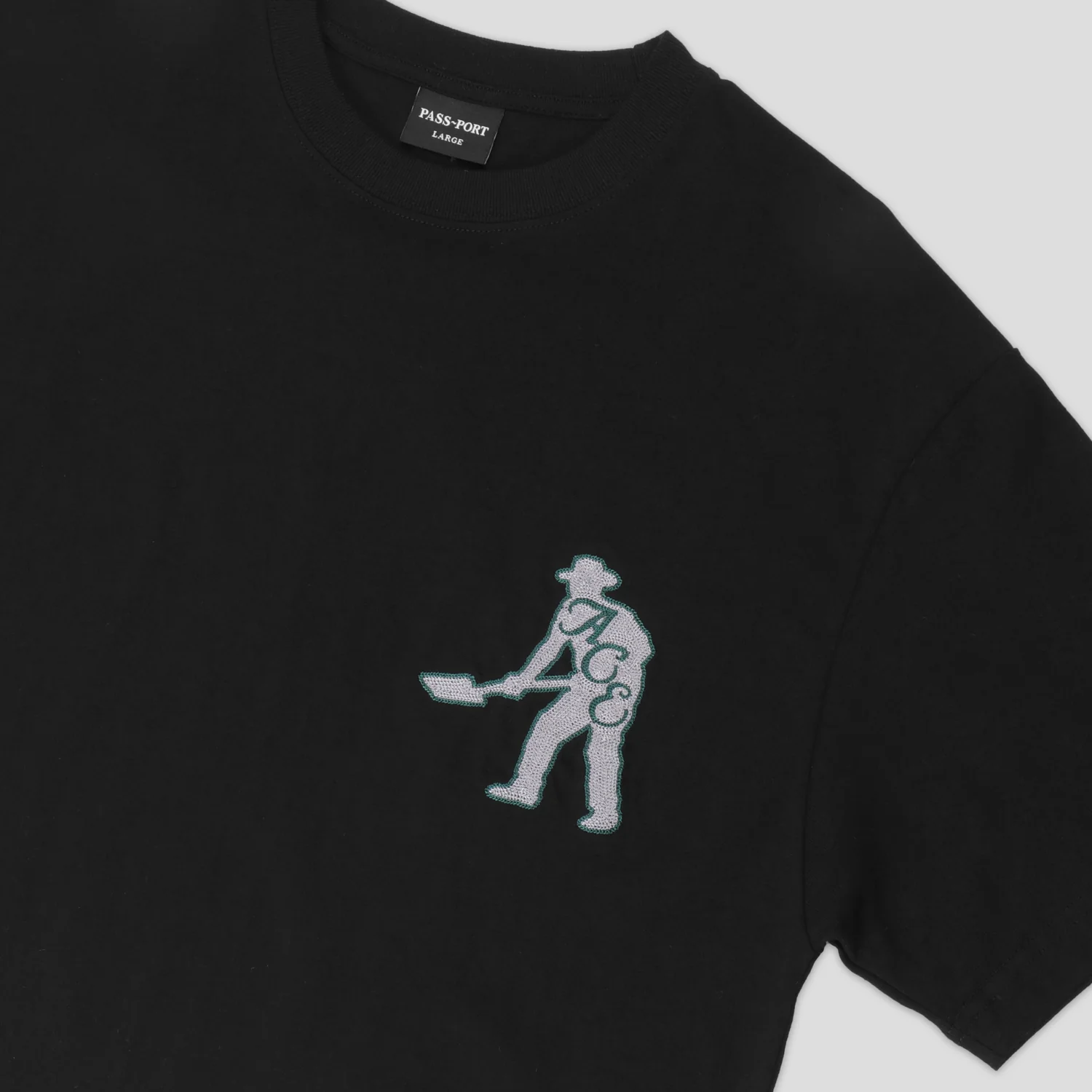 Pass~Port & Ace Trucks MFG Ace & Spade Tee - Black - Image 3