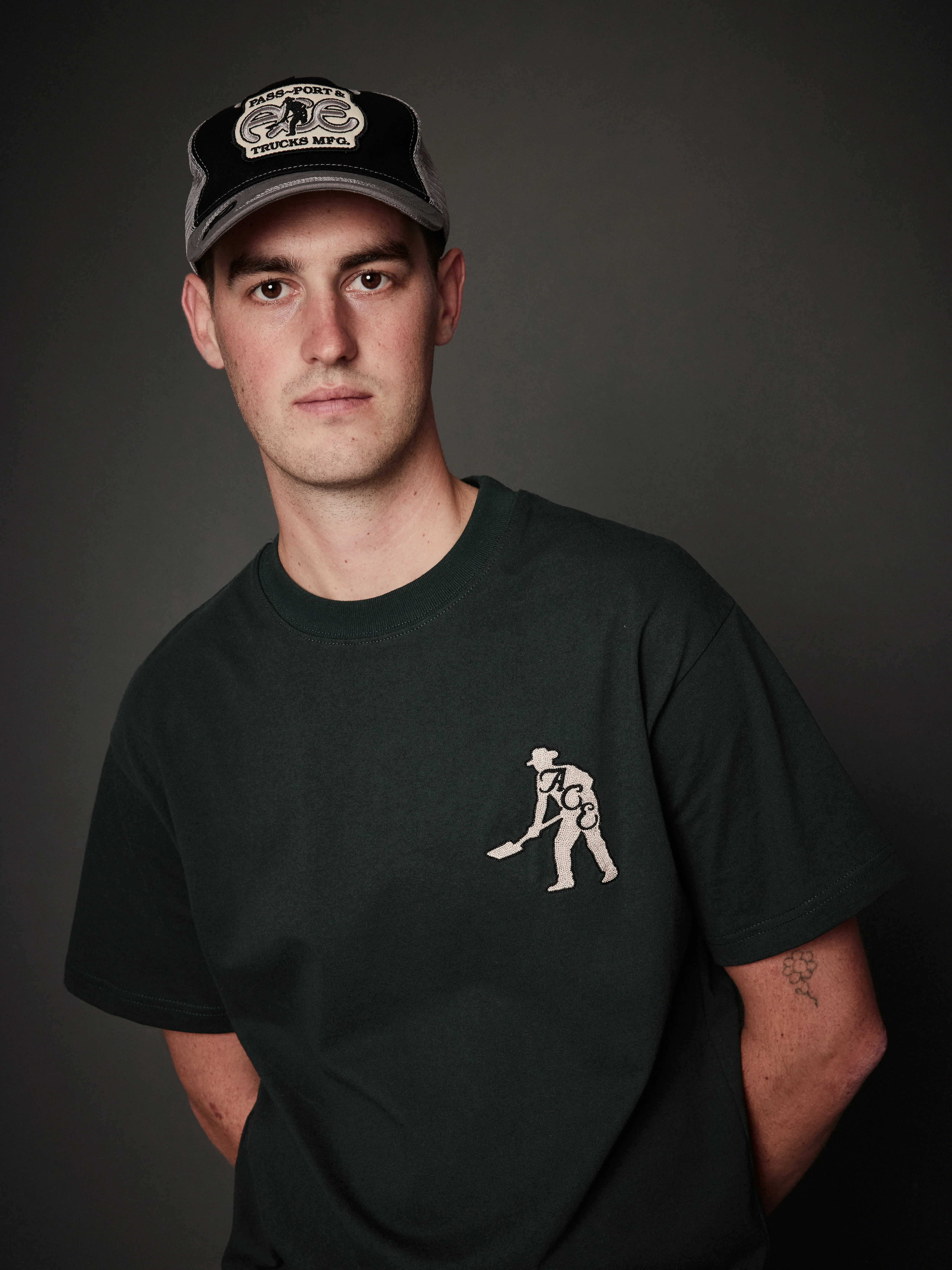 Pass~Port & Ace Trucks MFG Ace & Spade Tee - Green - Image 3