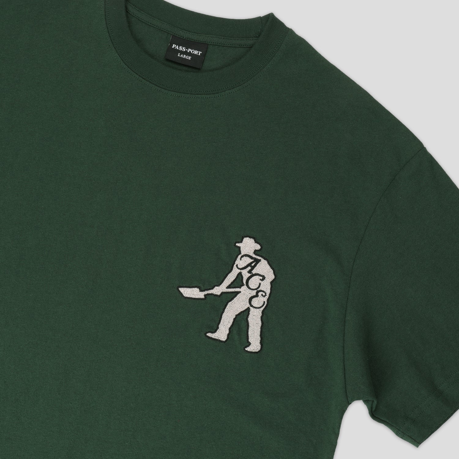 Pass~Port & Ace Trucks MFG Ace & Spade Tee - Green - Image 4